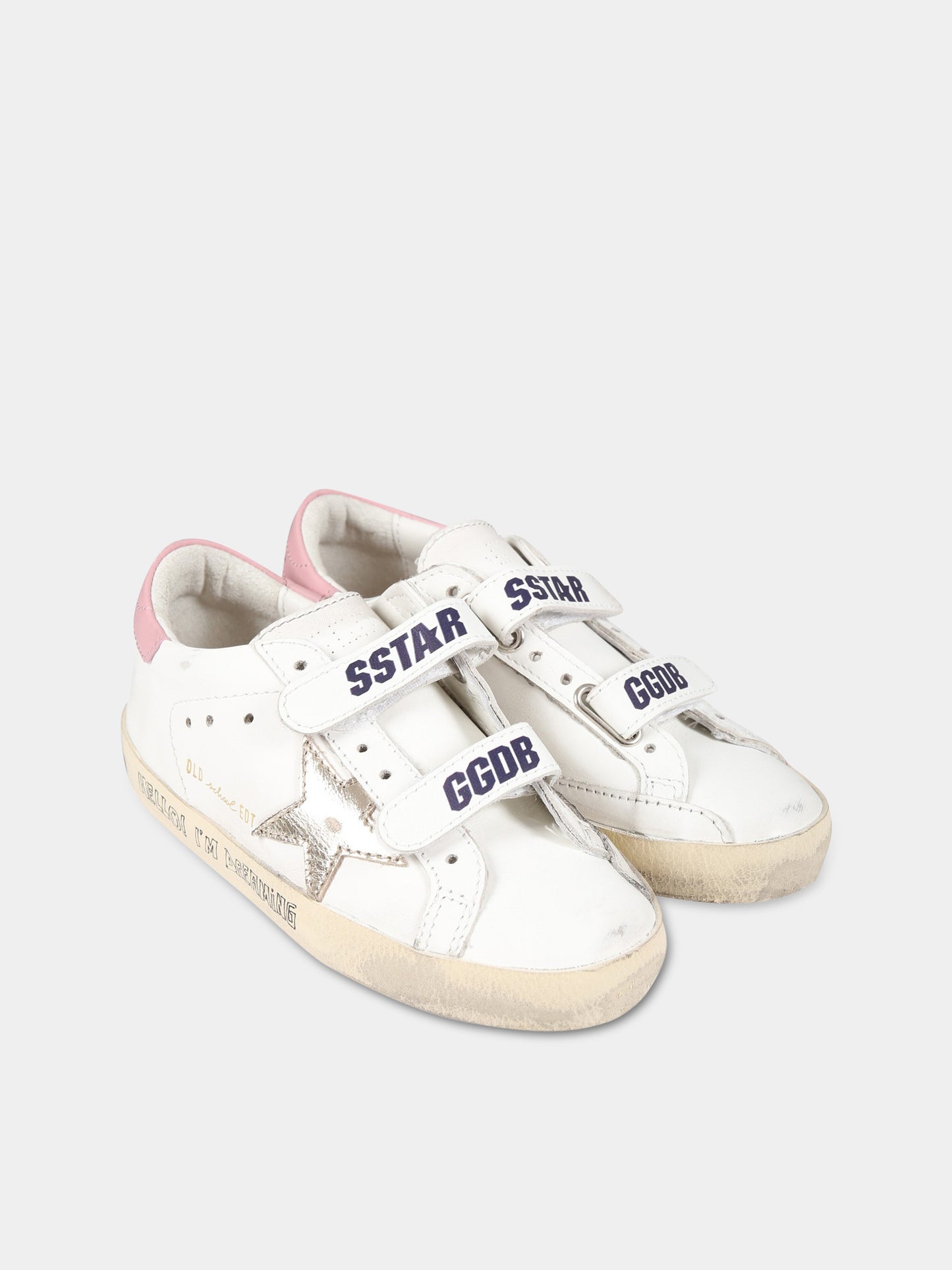 Sneakers bianche per bambina con stella,Golden Goose,GJF00111 F004219 11399