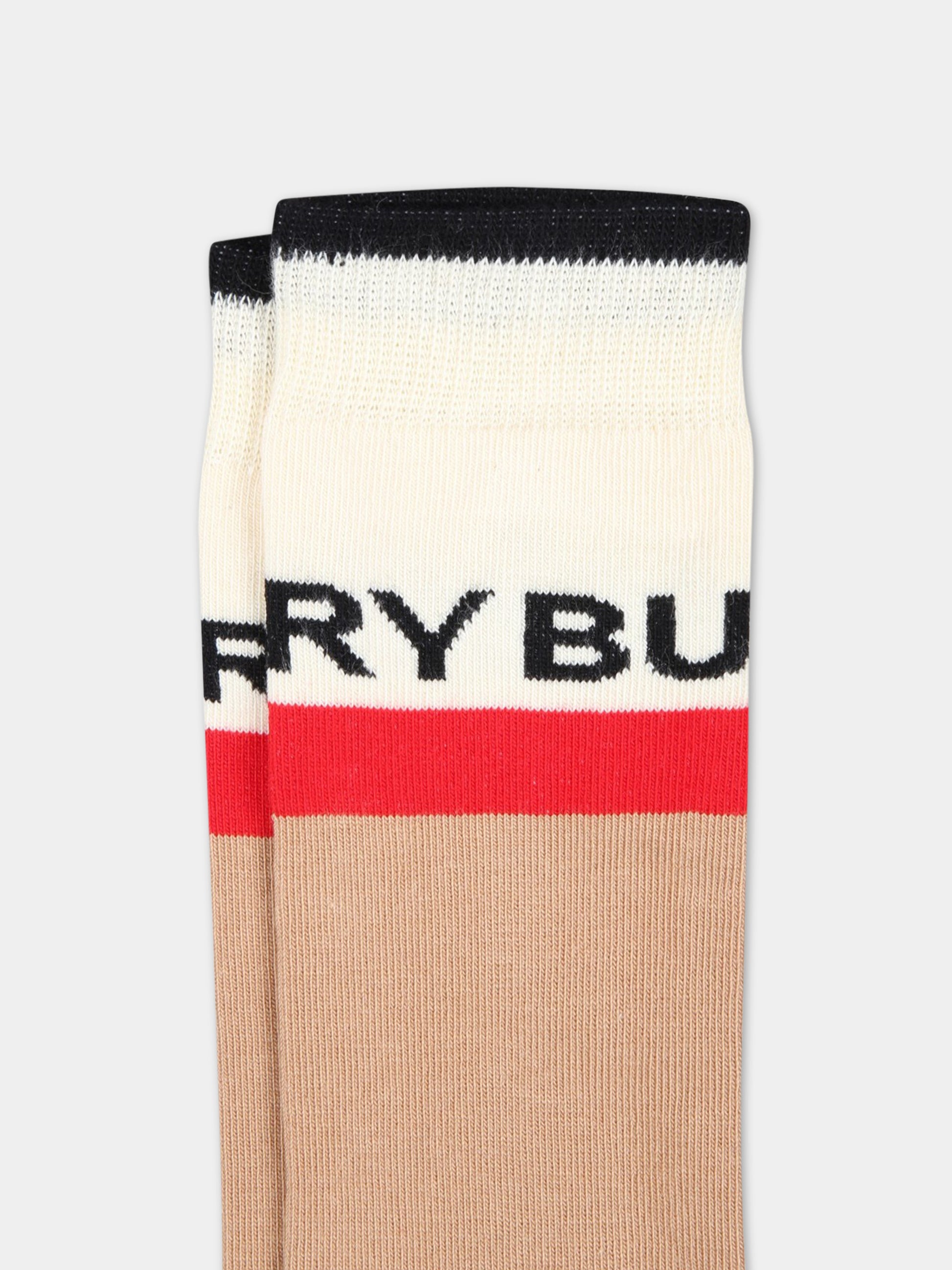 Calze multicolor per bambino con logo,Burberry Kids,8066732