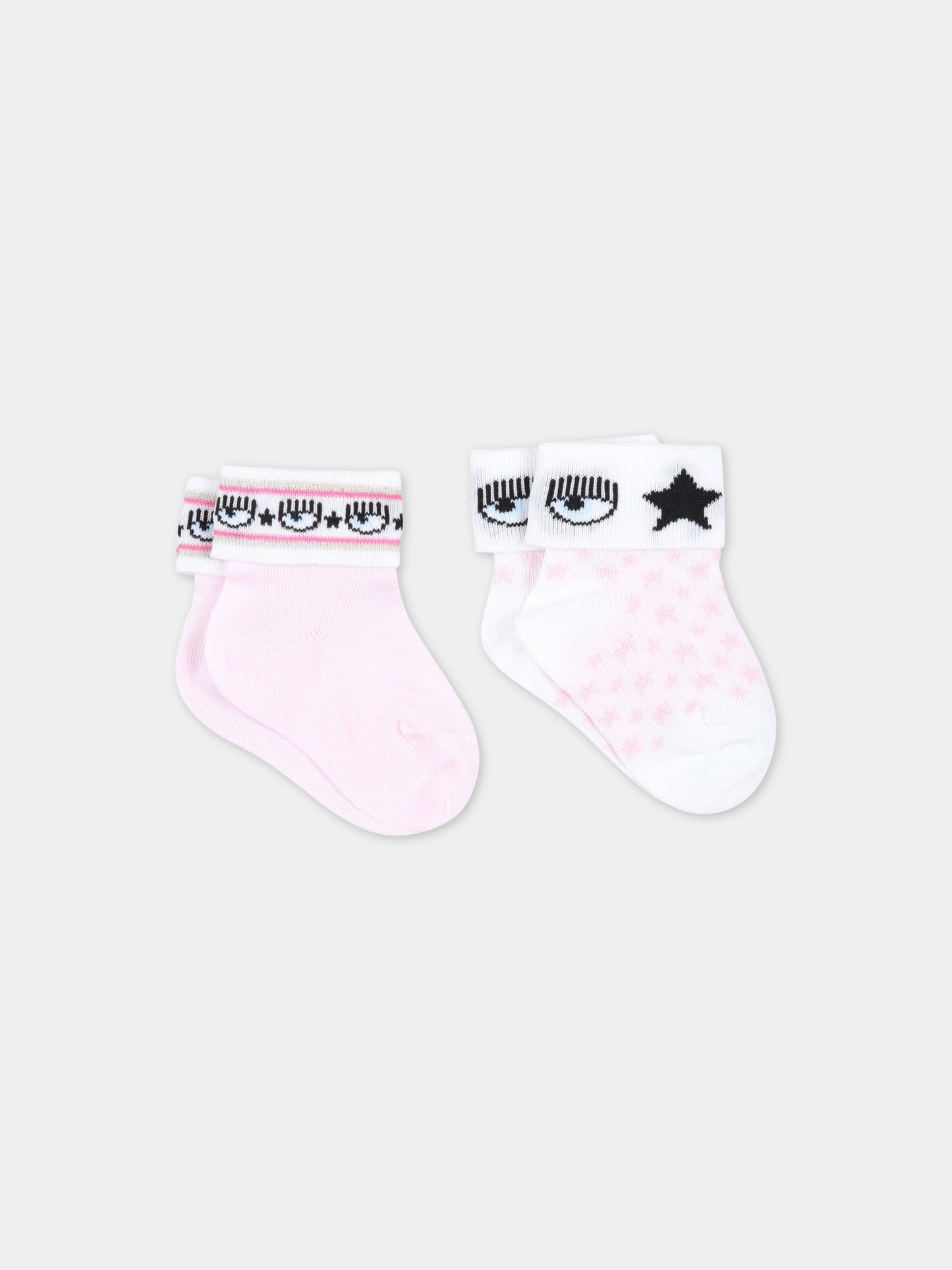 Set multicolor per neonata con iconico occhiolino,Chiara Ferragni Collection,55A005 1083 0090