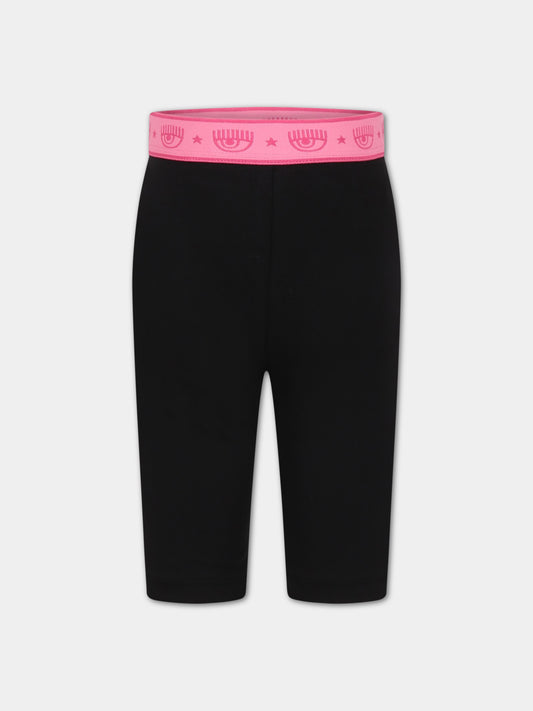 Ciclisti neri per bambina con occhiolini,Chiara Ferragni Collection,51A403 1201 0050