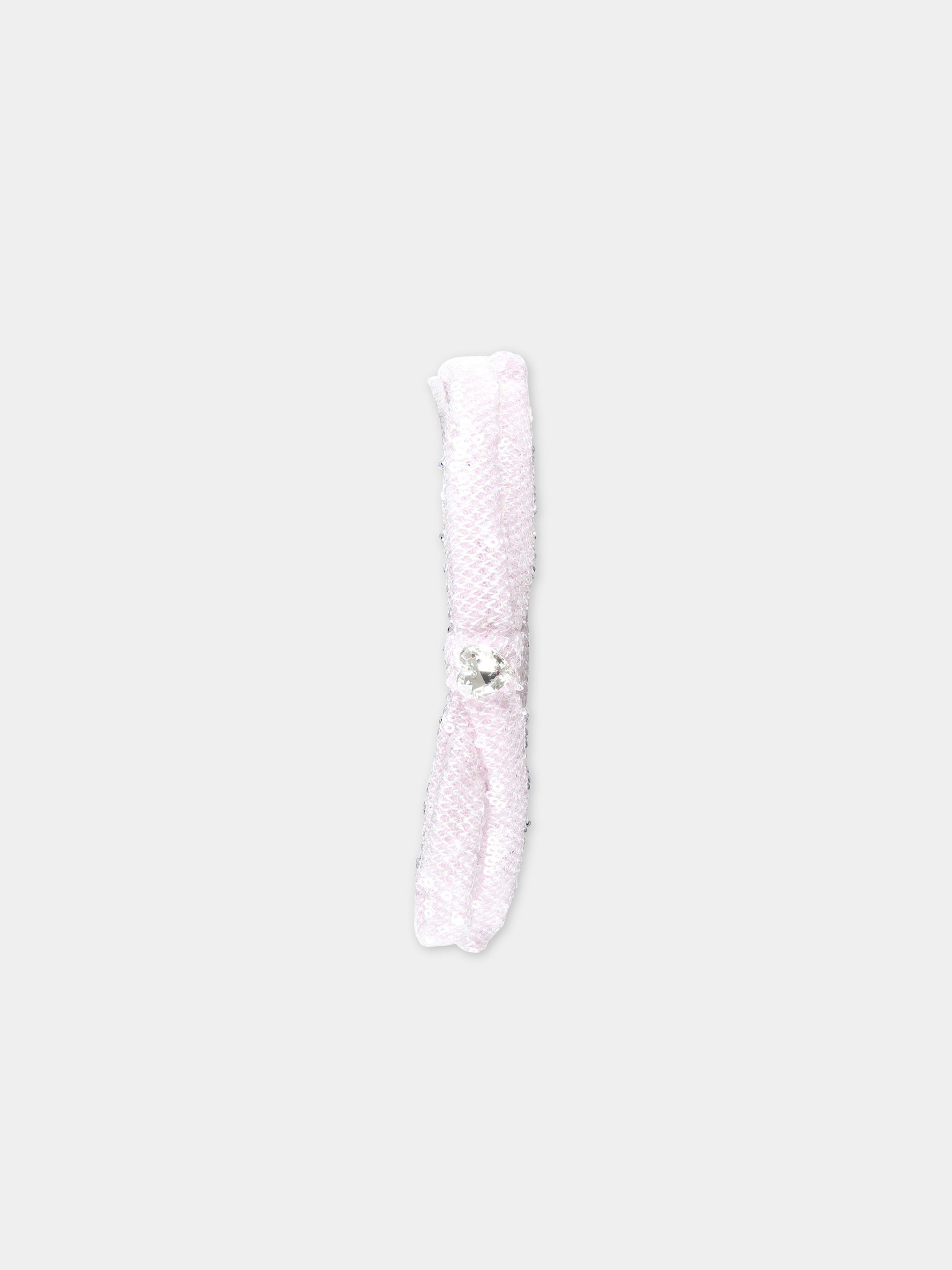 Cerchietto rosa per bambina con paillettes,Monnalisa,79A005 1950 0091