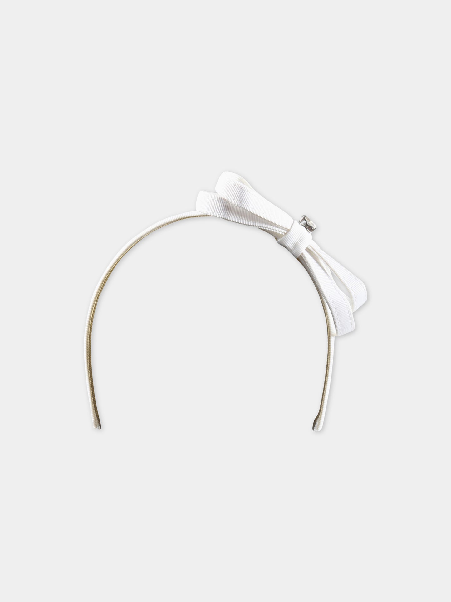 Cerchietto bianco per bambina con cuore,Monnalisa,17A000 1094 0099