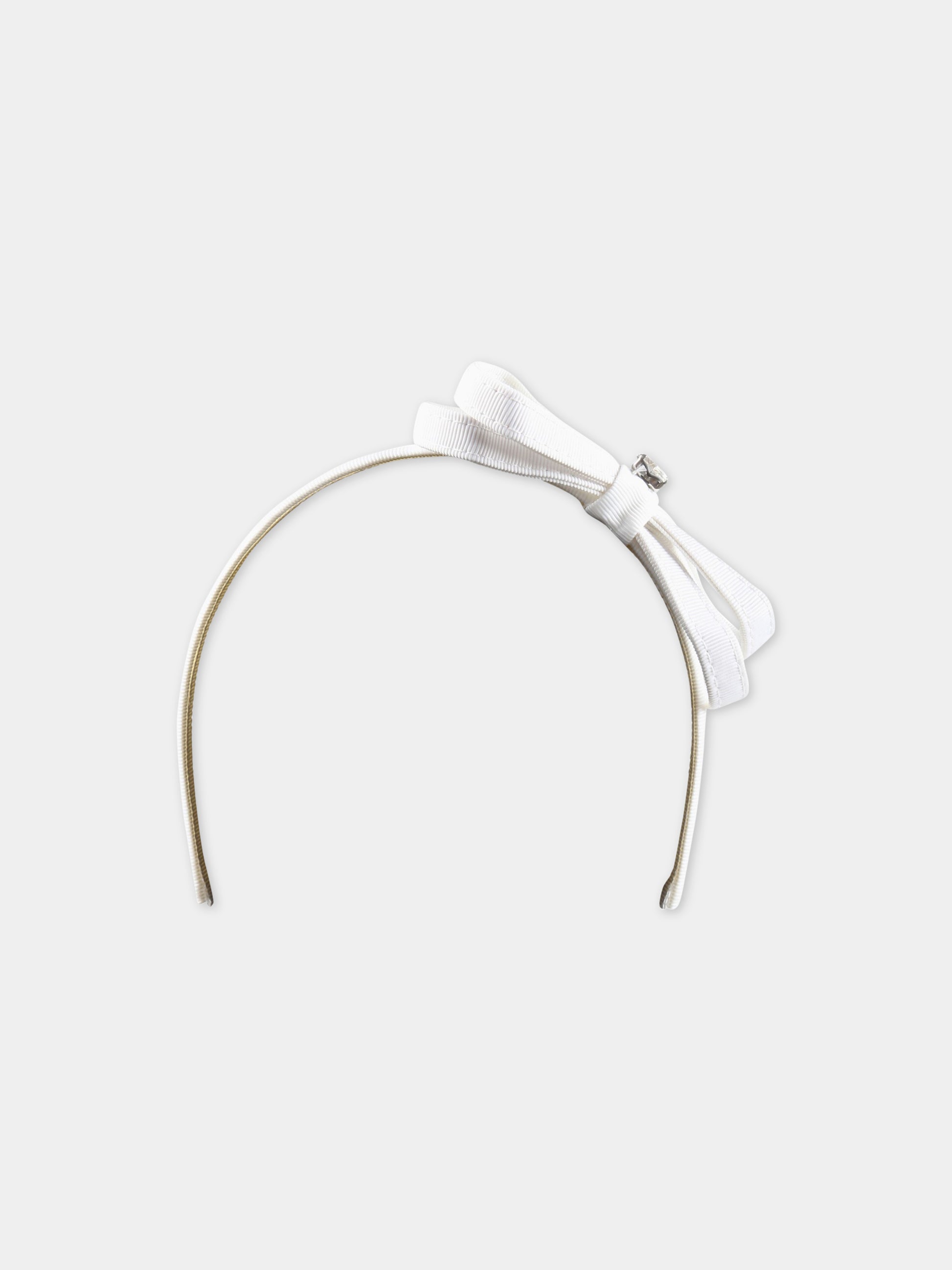 Cerchietto bianco per bambina con cuore,Monnalisa,17A000 1094 0099