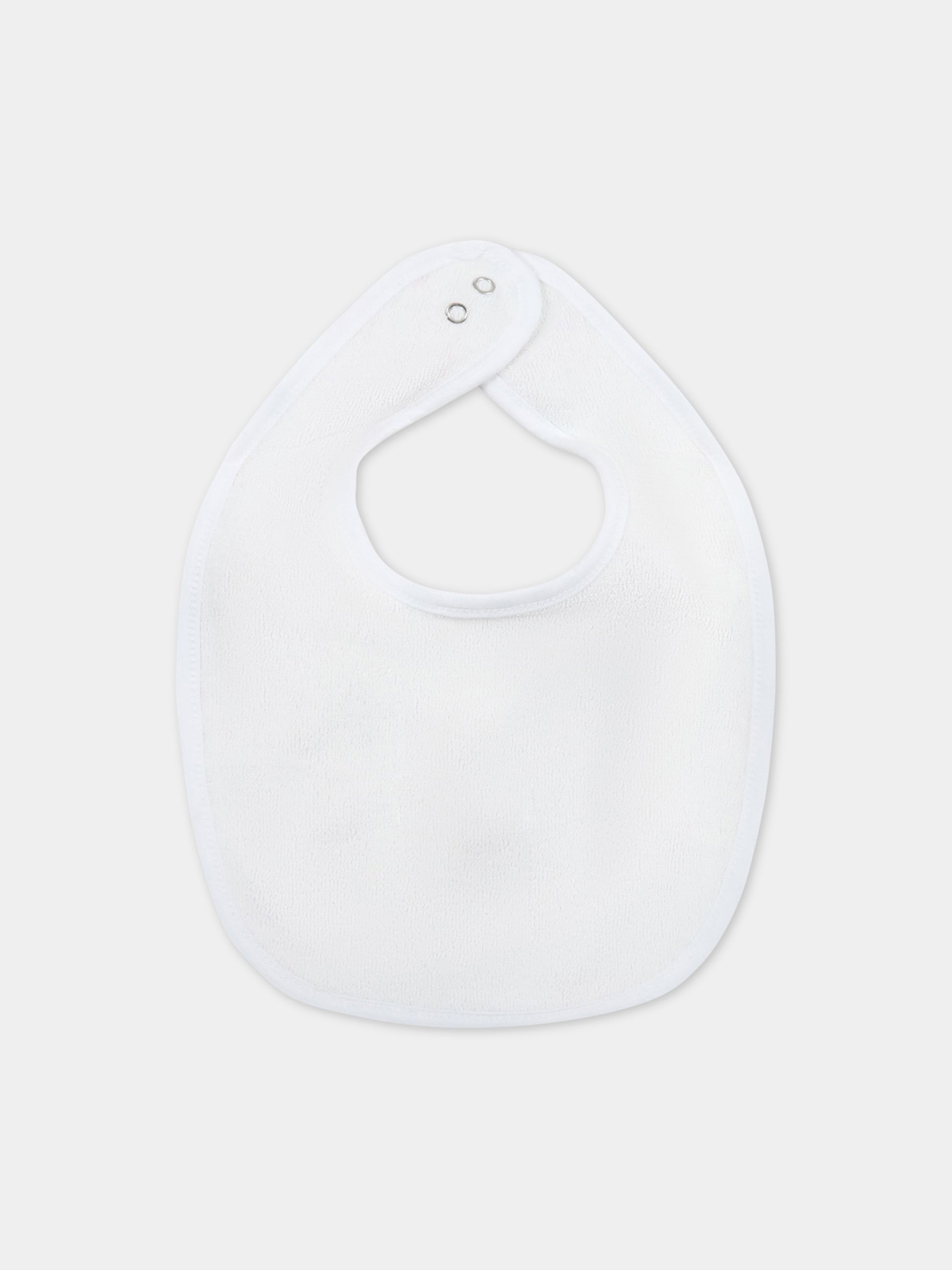 Set bianco per neonati con logo,Balmain Kids,BSB509 Z0057 999