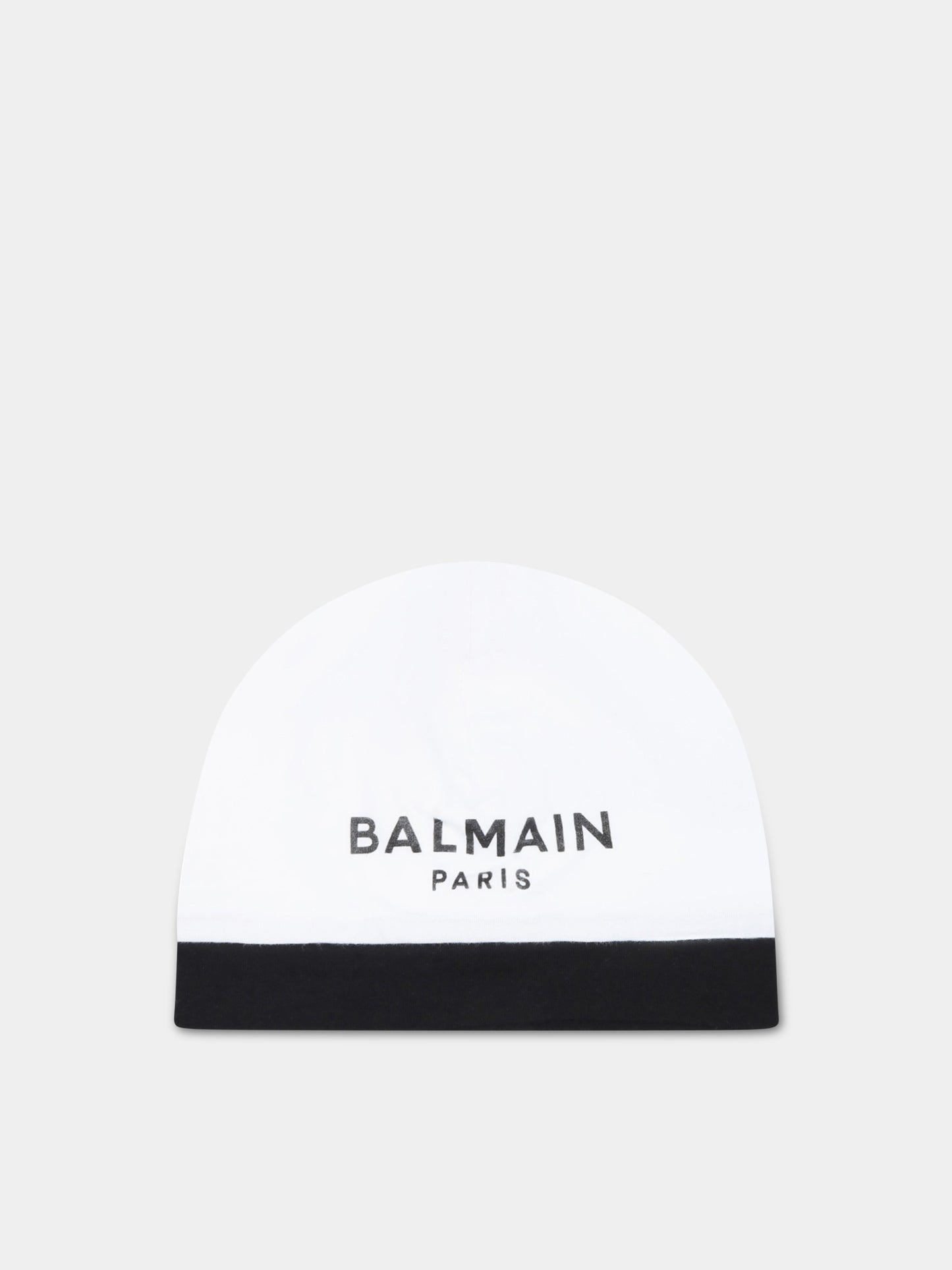 Set bianco e nero per neonato con logo nero,Balmain Kids,BSB539 Z0057 100NE