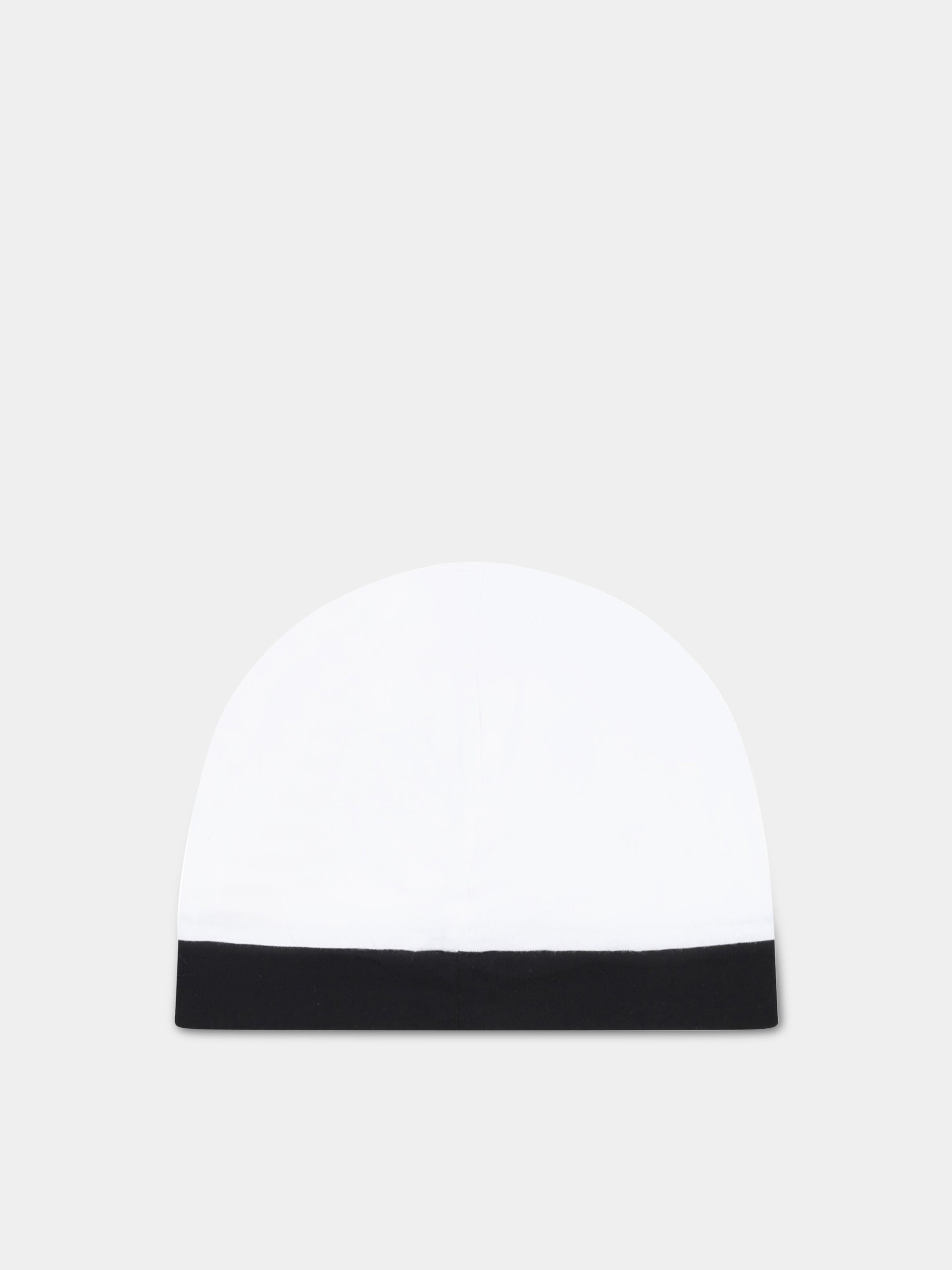 Set bianco e nero per neonato con logo nero,Balmain Kids,BSB539 Z0057 100NE