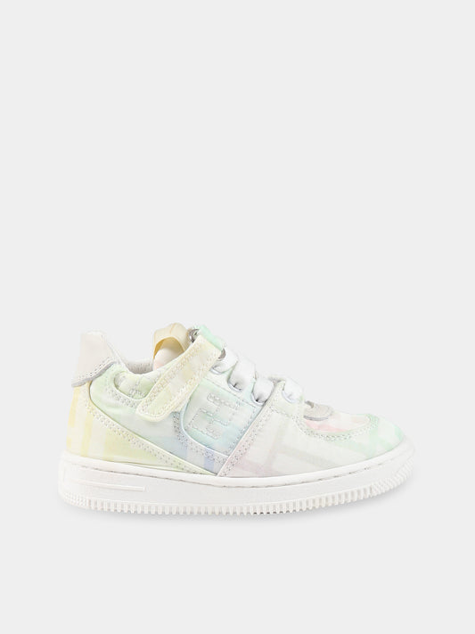 Sneakers multicolor per neonata con doppie FF,Fendi Kids,JMR430 ALJE F0WB1