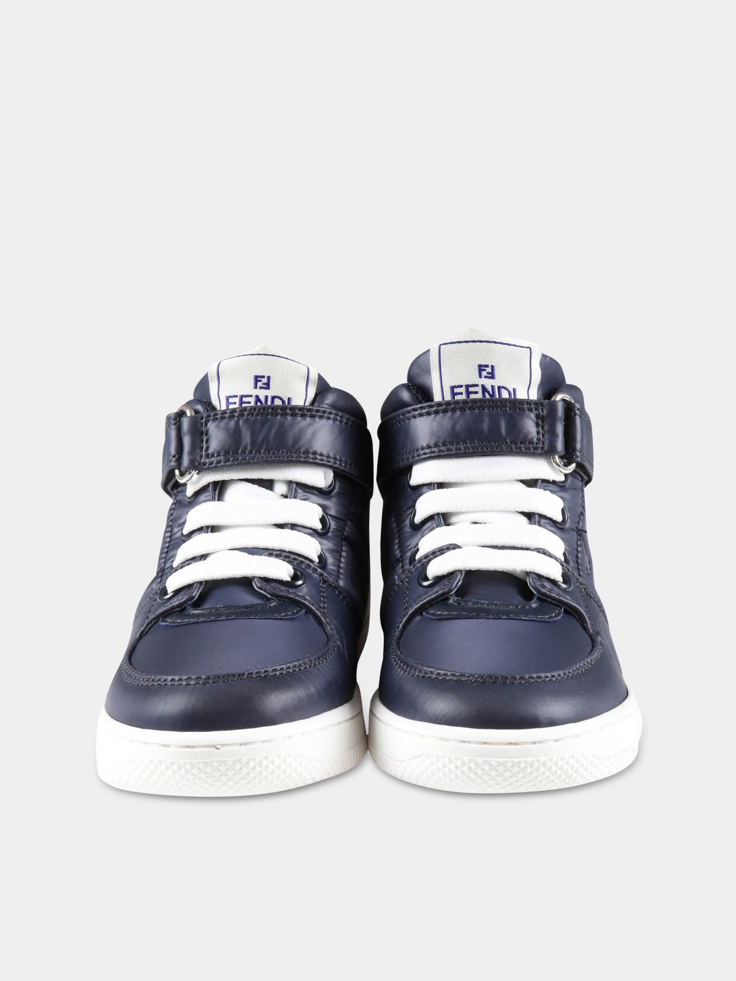 Sneakers blu per bambino con logo,Fendi Kids,JMR430 ALJG F1JGR
