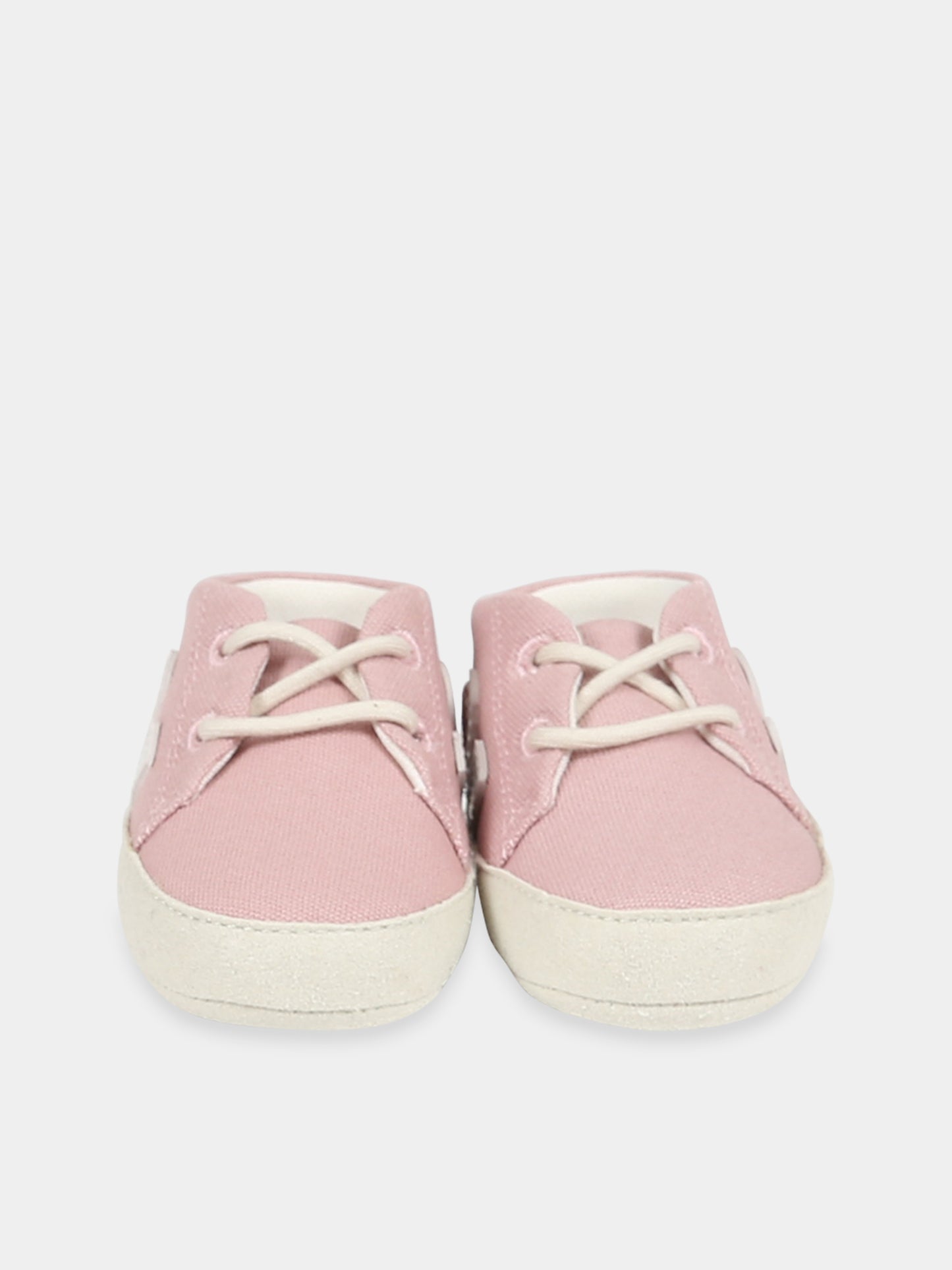 Sneakers rosa per neonata con logo bianco,Veja,BB0103277C