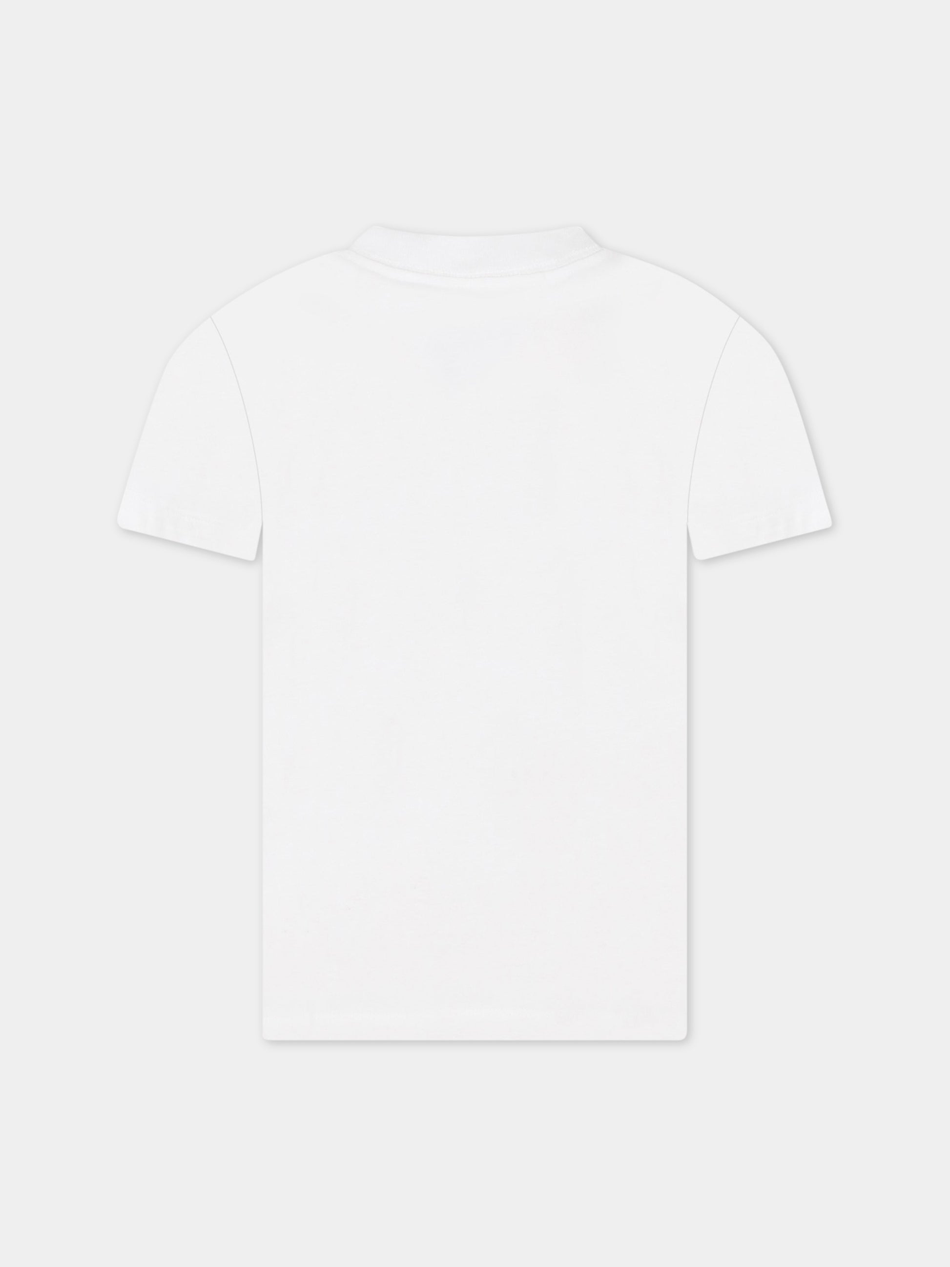 T-shirt bianca per bambini con smile nero,Molo,6S23A207 0000