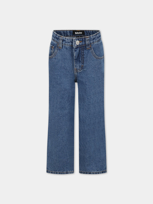 Jeans blu per bambino con logo,Molo,6S23I101 1108