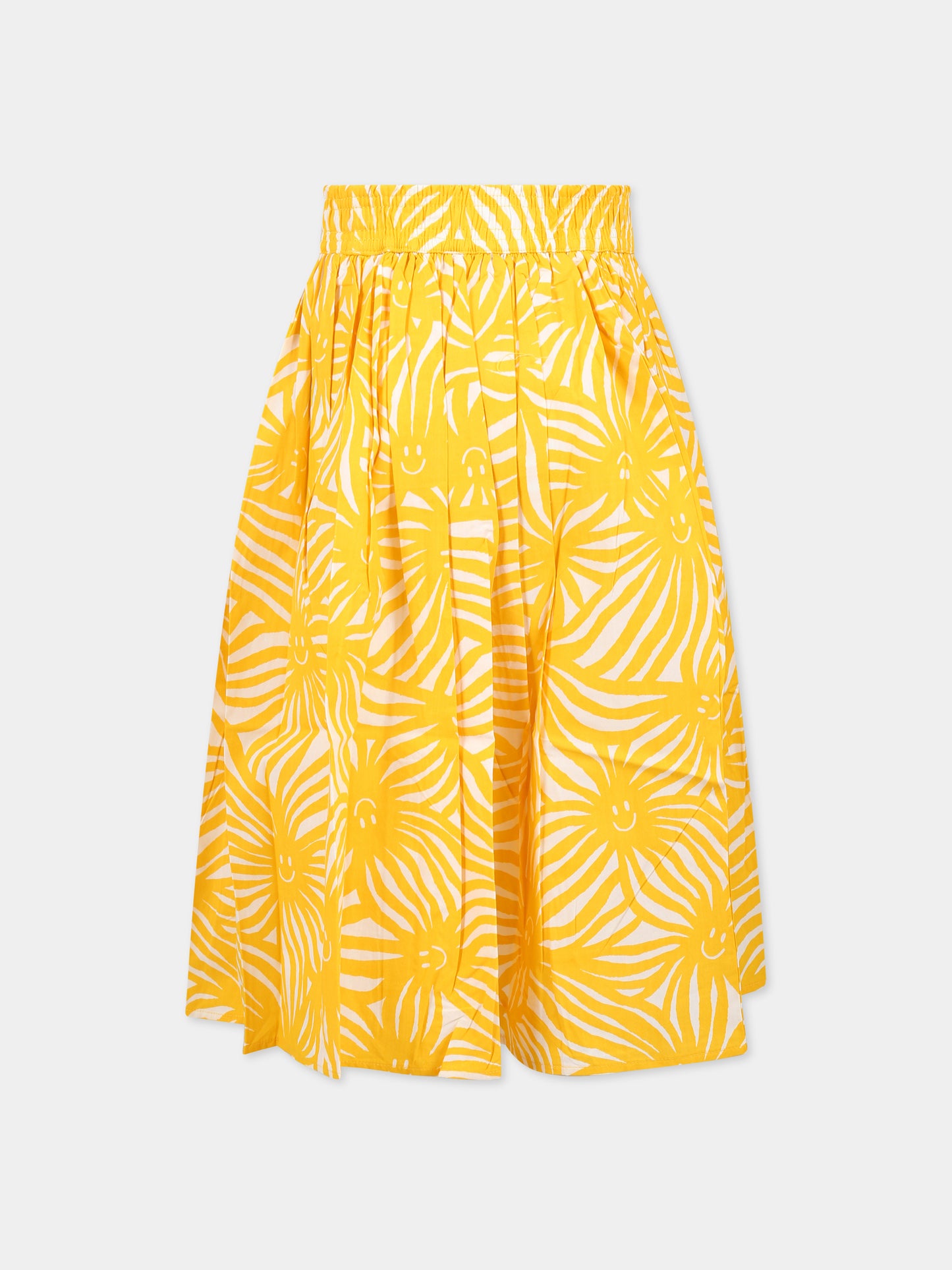 Gonna gialla per bambina con stampa raggi di sole,Molo,2S23D105 6749