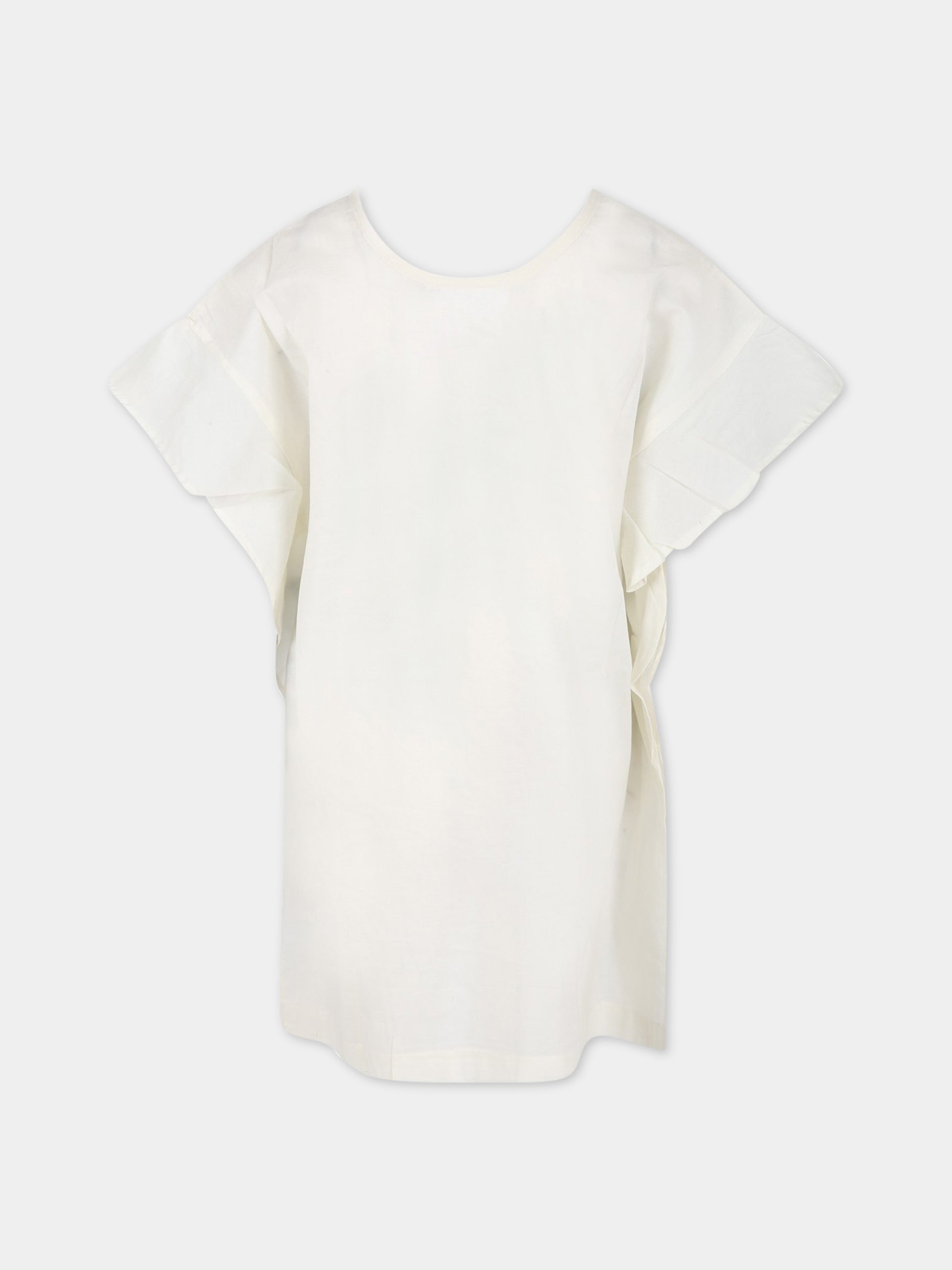 Vestito avorio per bambina con stampa Paradise Bird,Molo,2S23E103 7881