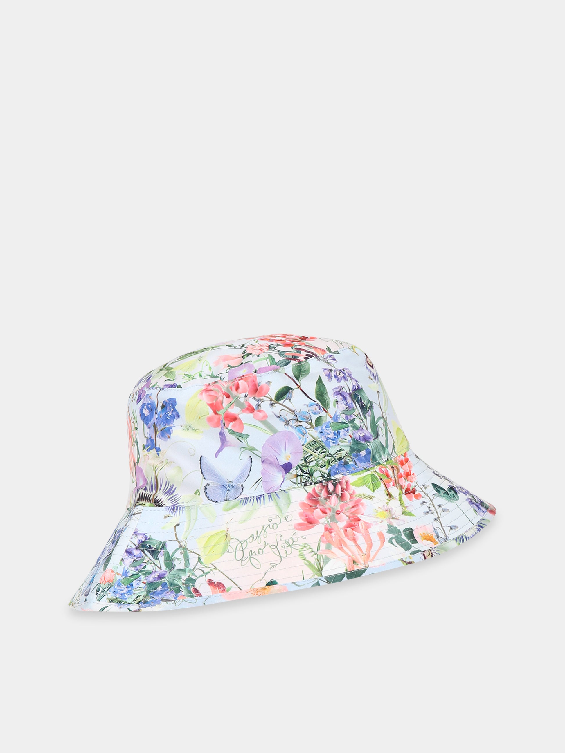 Cloche multicolor per bambina con stampa fiori e farfalle,Molo,7S23Y303 6682