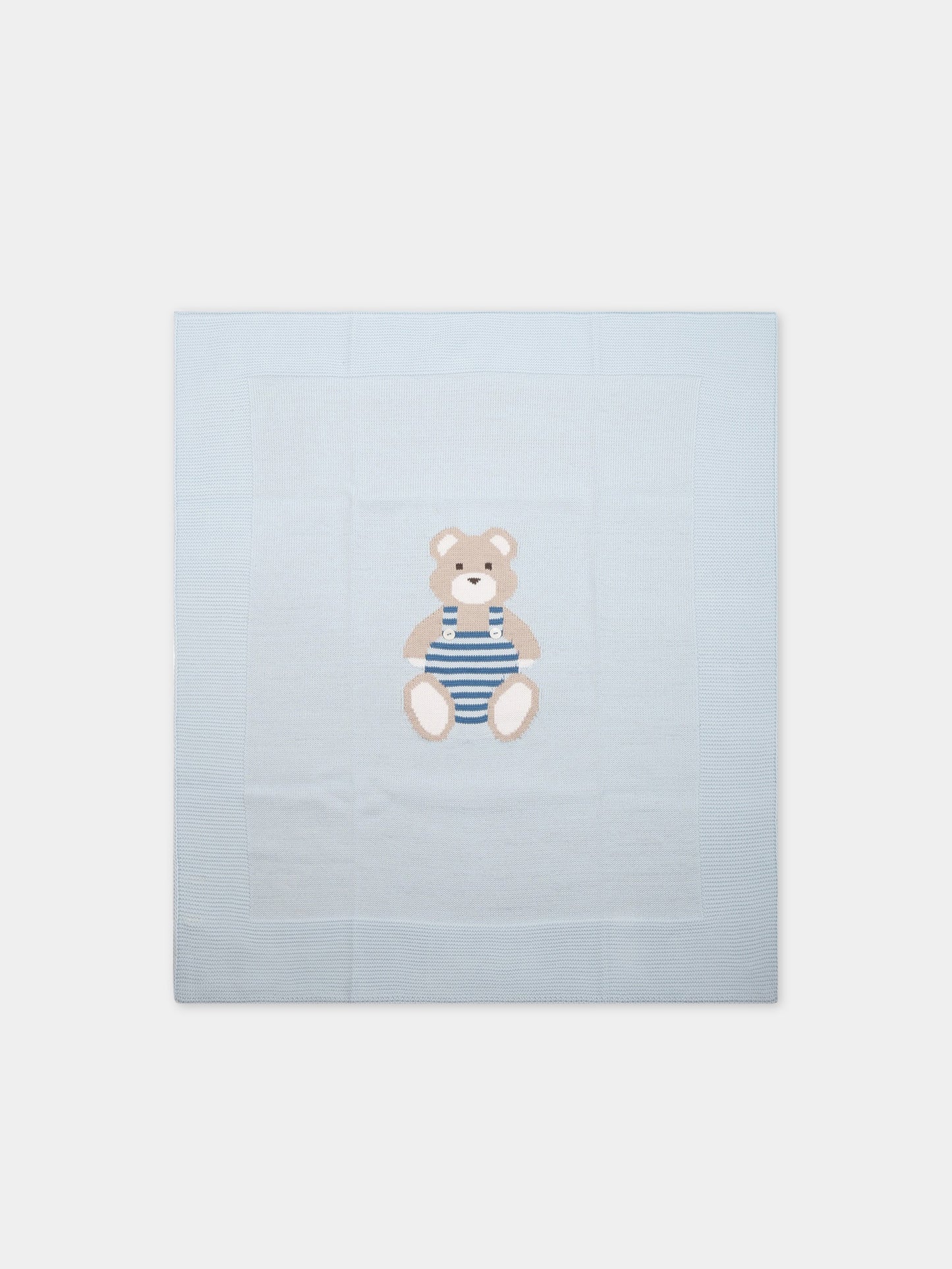 Coperta celeste per neonato,Little Bear,6124 CIELO