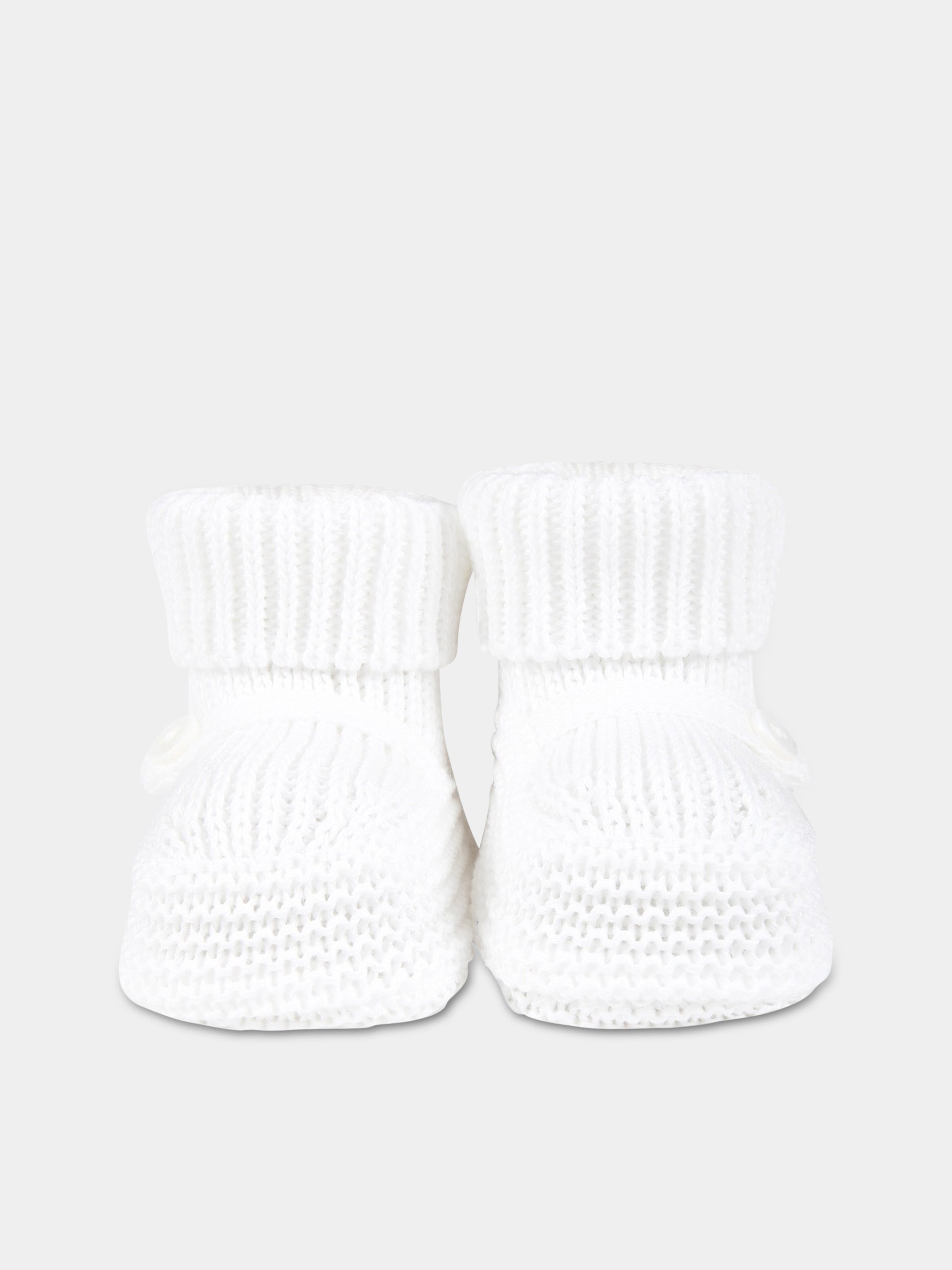 Babbucce bianche per neonati,Little Bear,6112 BIANCO/BIANCO