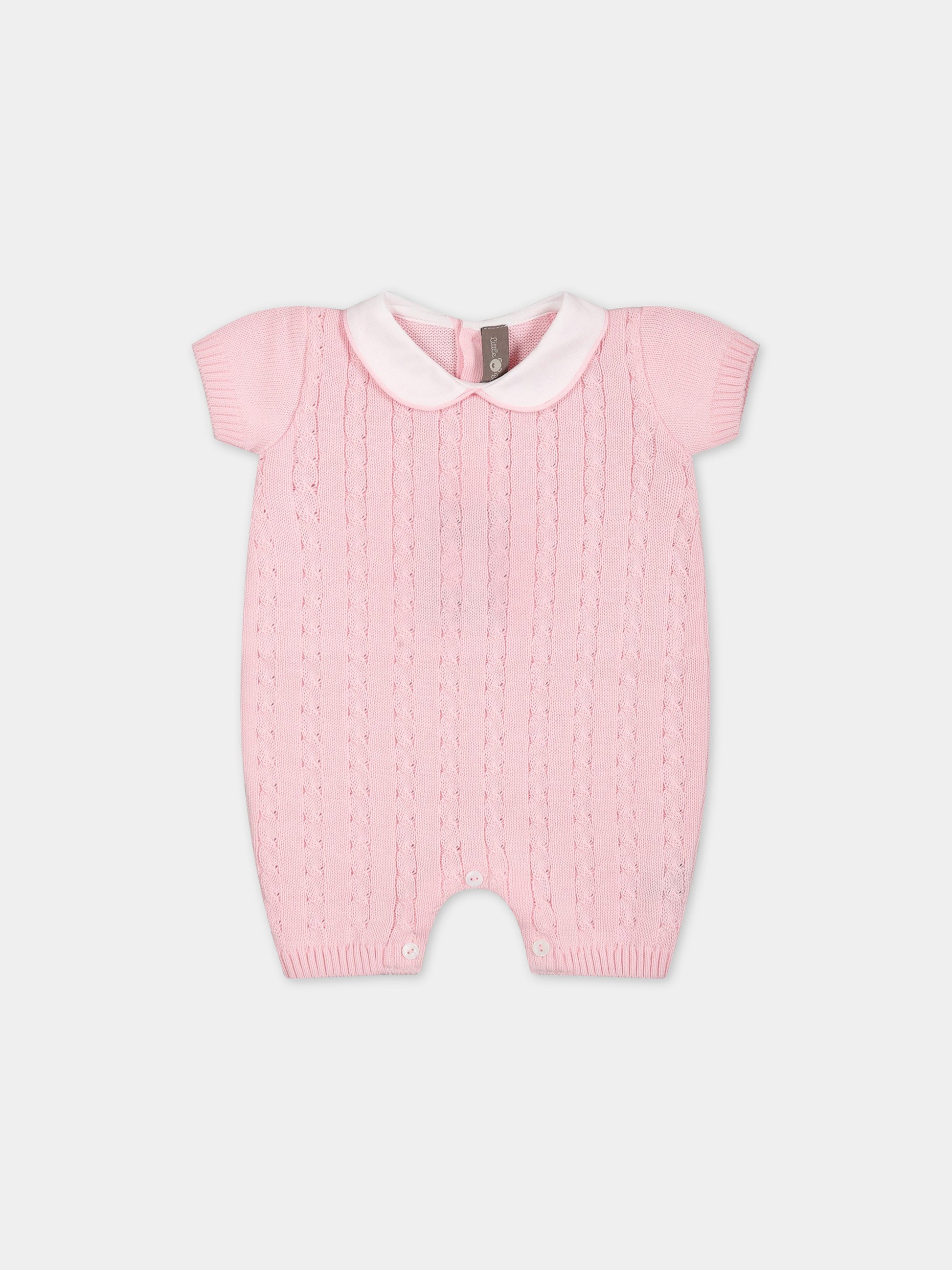 Pagliaccetto rosa per neonata,Little Bear,6117 ROSA