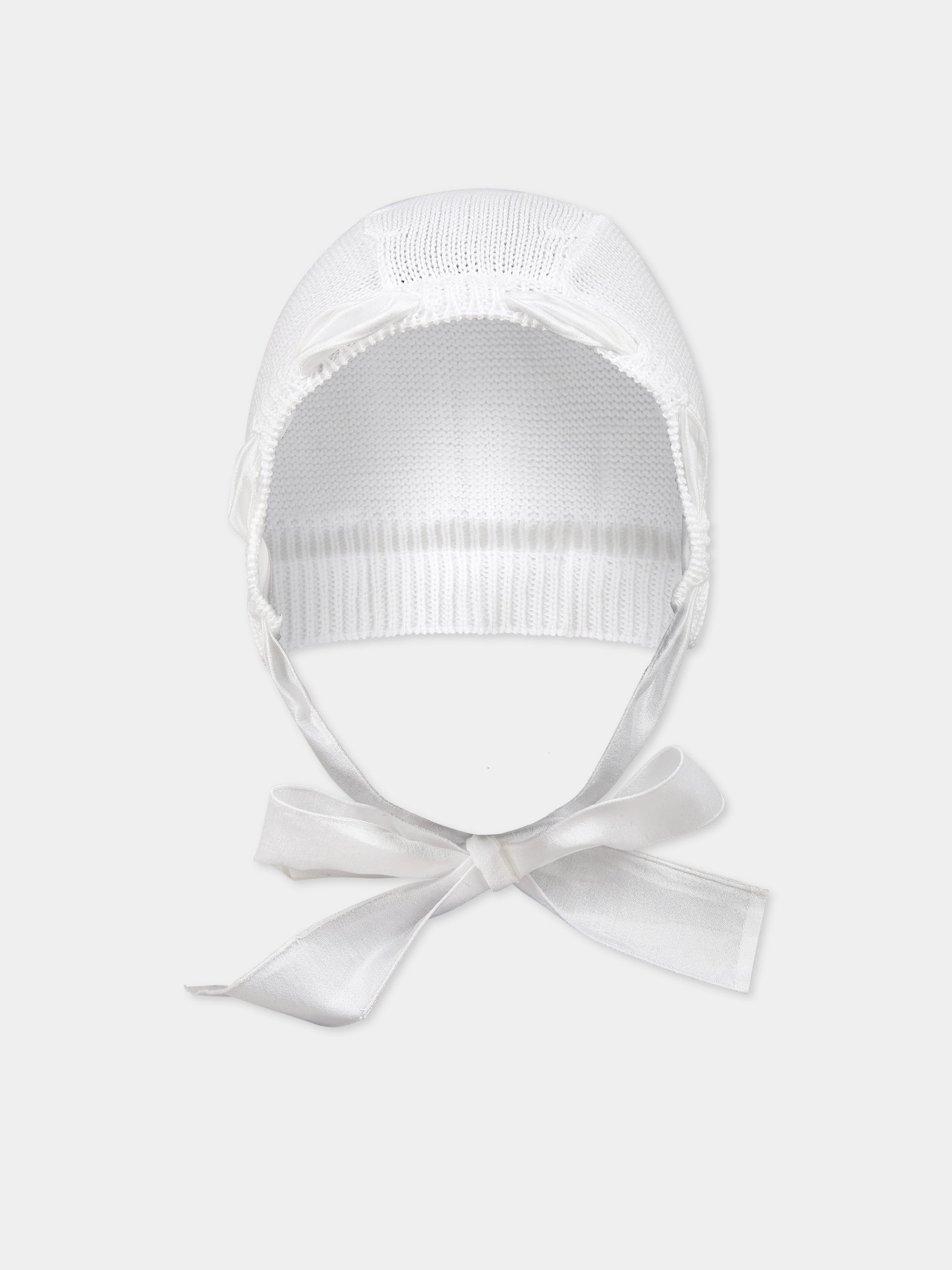 Cappello bianco per neonato,Little Bear,6025 BIANCO/BIANCO