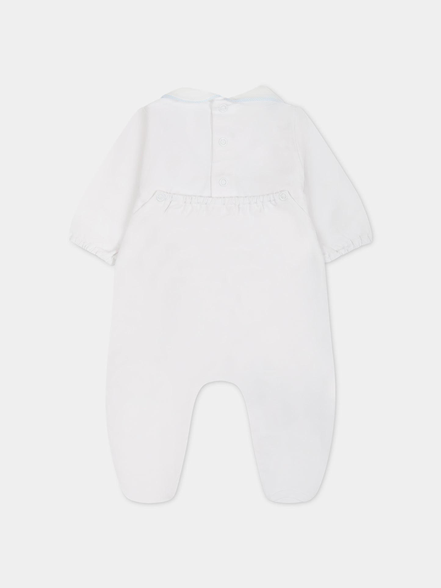 Tutina bianco per neonato con scritta  Prince ,Little Bear,6044 BIANCO/CIELO