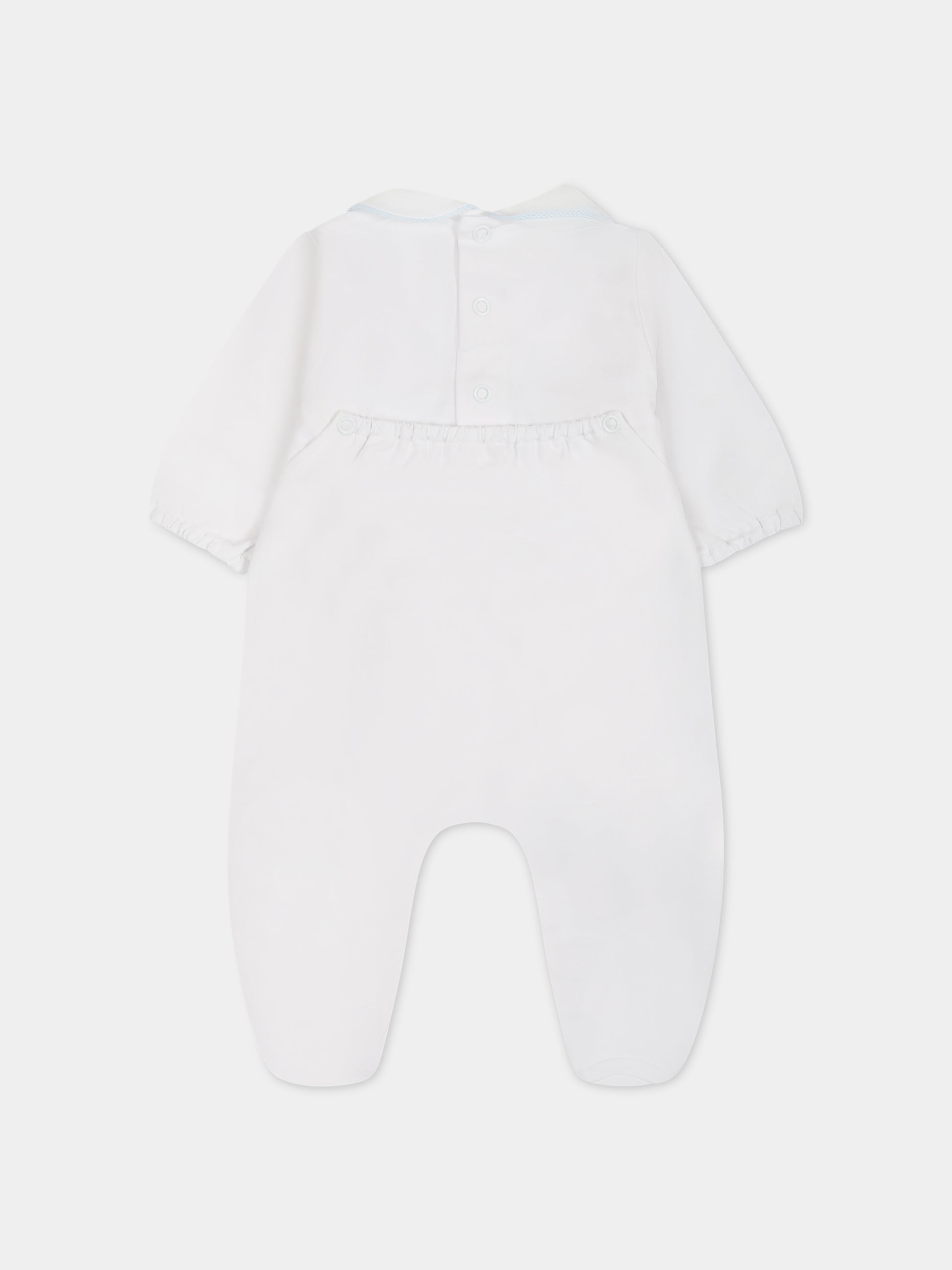 Tutina bianco per neonato con scritta  Prince ,Little Bear,6044 BIANCO/CIELO