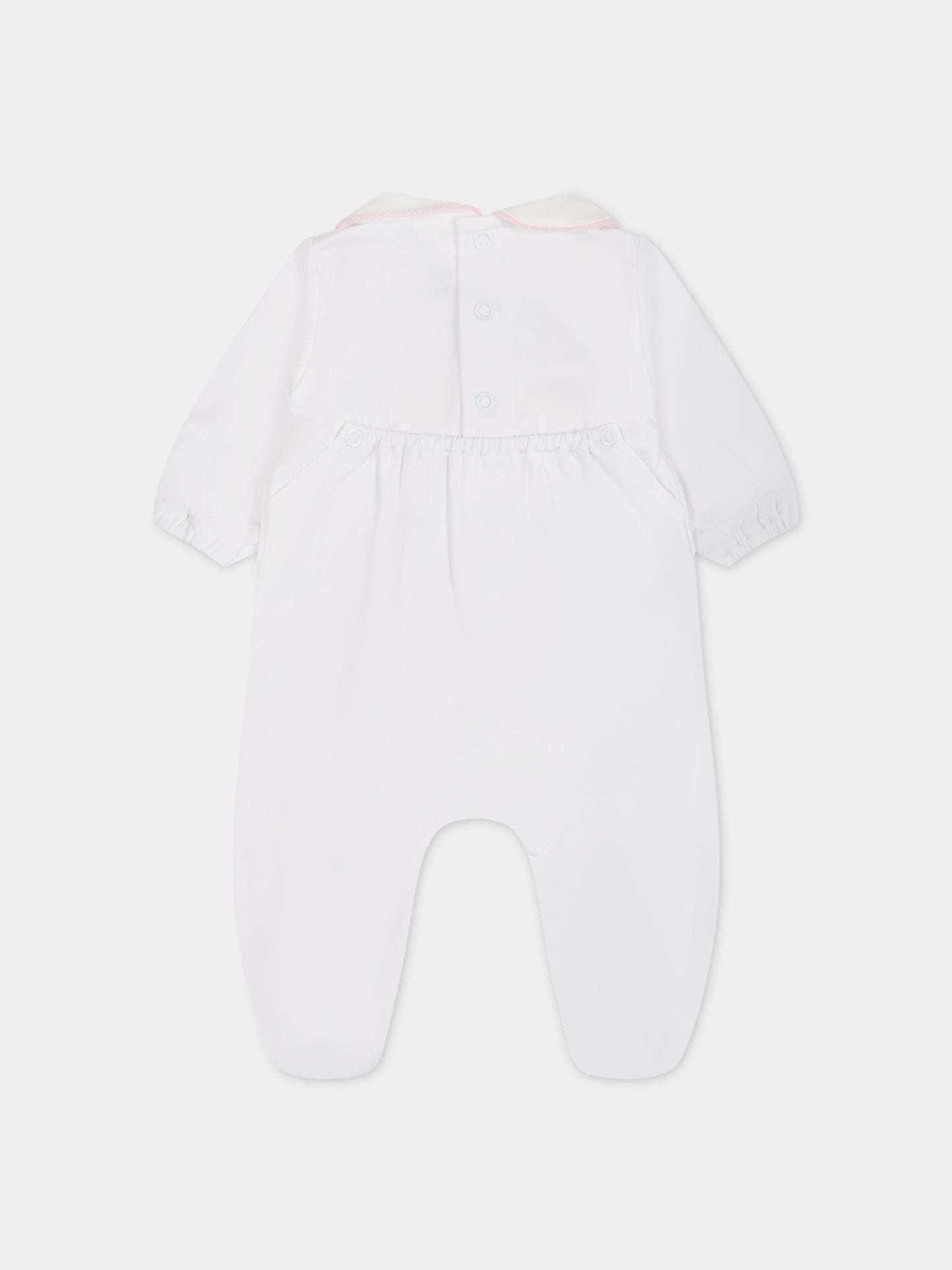 Tutina bianco per neonata con scritta  Princess ,Little Bear,6045 BIANCO/ROSA