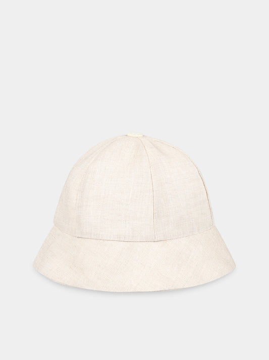 Cappello beige per neonato,La Stupenderia,TBCP55D05 D05