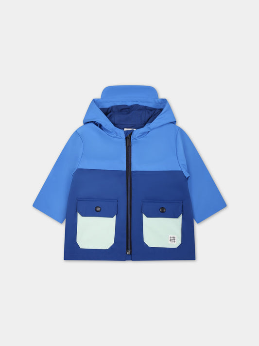 Impermeabile blu per bambino con patch,Carrement Beau,Y06032 V57