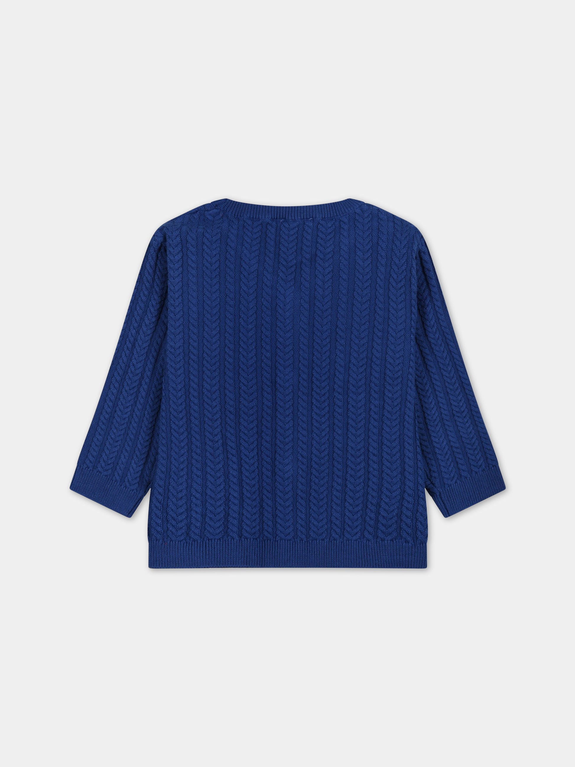 Cardigan blu per neonato con logo,Carrement Beau,Y05218 830