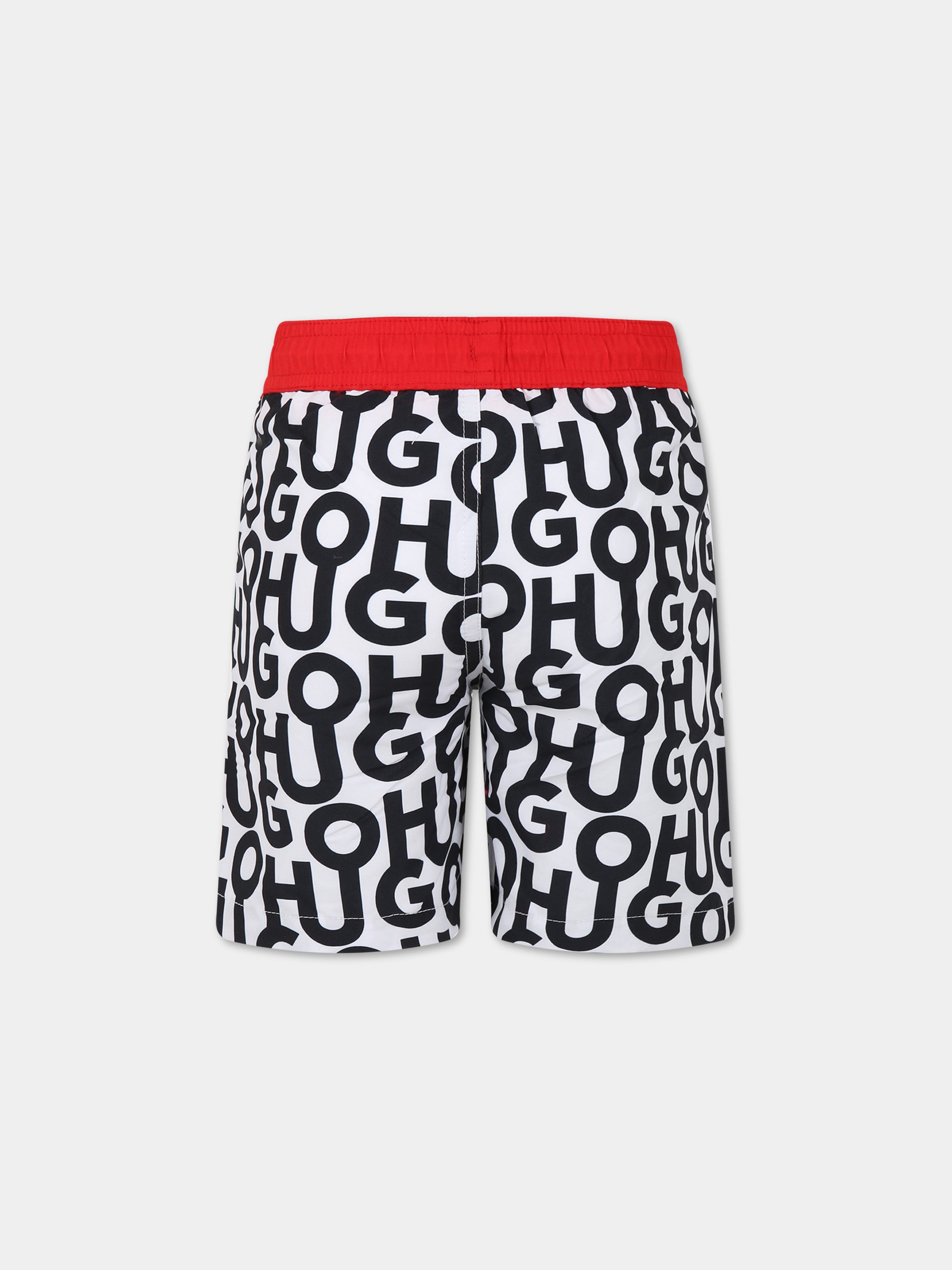 Boxer-mare multicolor per bambino con logo,Hugo,G20111 M41