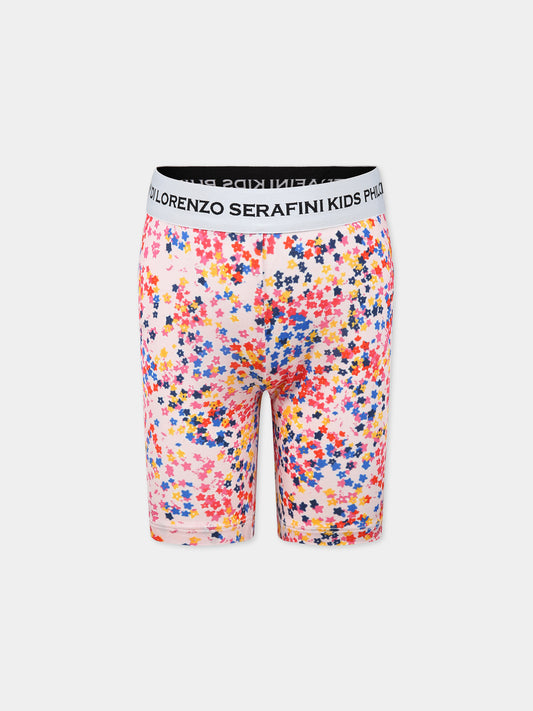 Shorts multicolor per bambina con stampa,Philosophy,PJBE70 JV37 D012