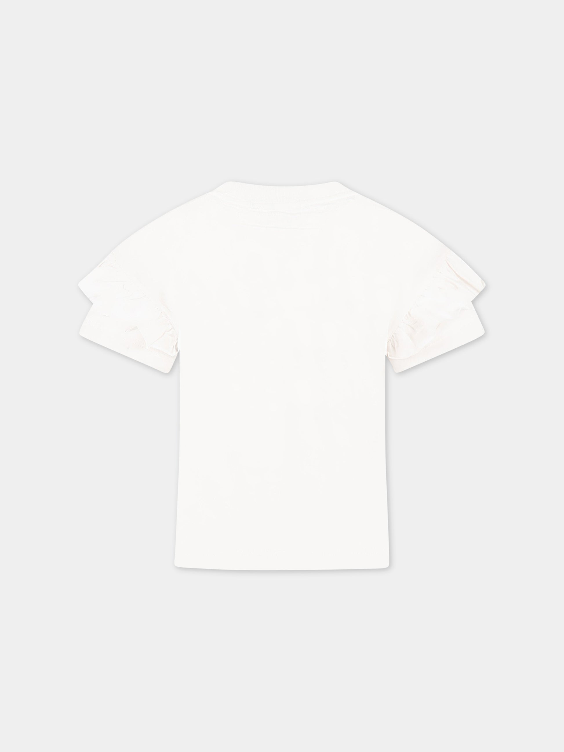 T-shirt bianca per bambina con stampa Snoopy,Philosophy,PJTS135 JE138 0025