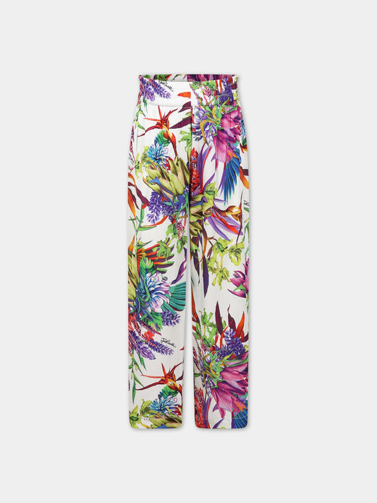 Pantaloni eleganti multicolor per bambina,Just Cavalli,JFPA002 VI22 D005