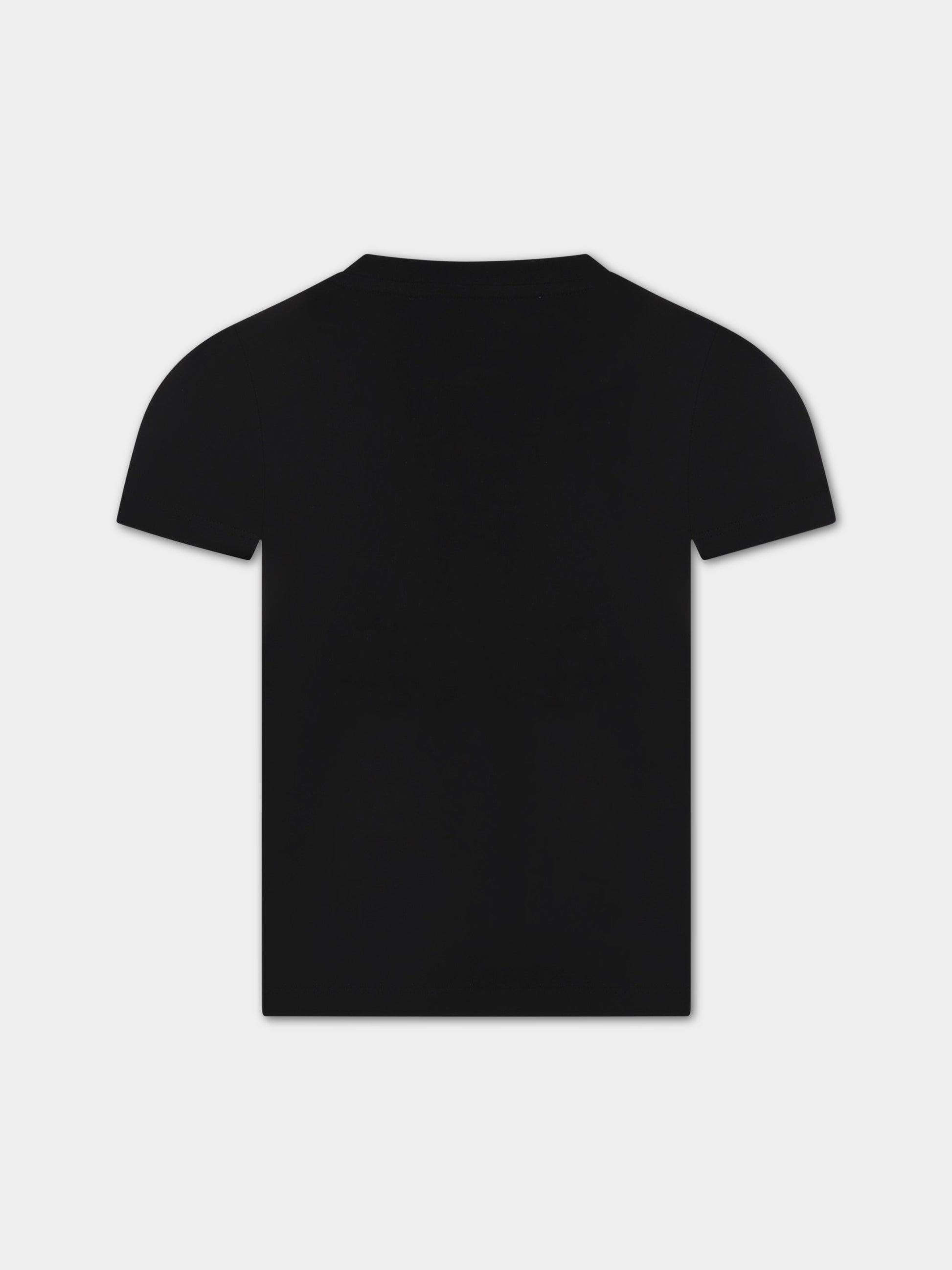 T-shirt nera per bambina con logo,Just Cavalli,JFTS005 JE95B N000