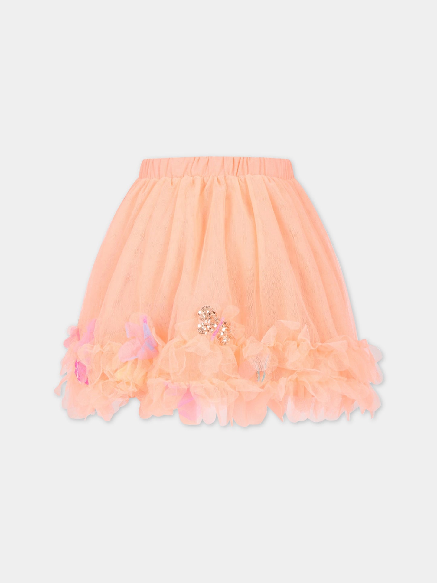 Gonna arancione per bambina con farfalle,Billieblush,U13337 439
