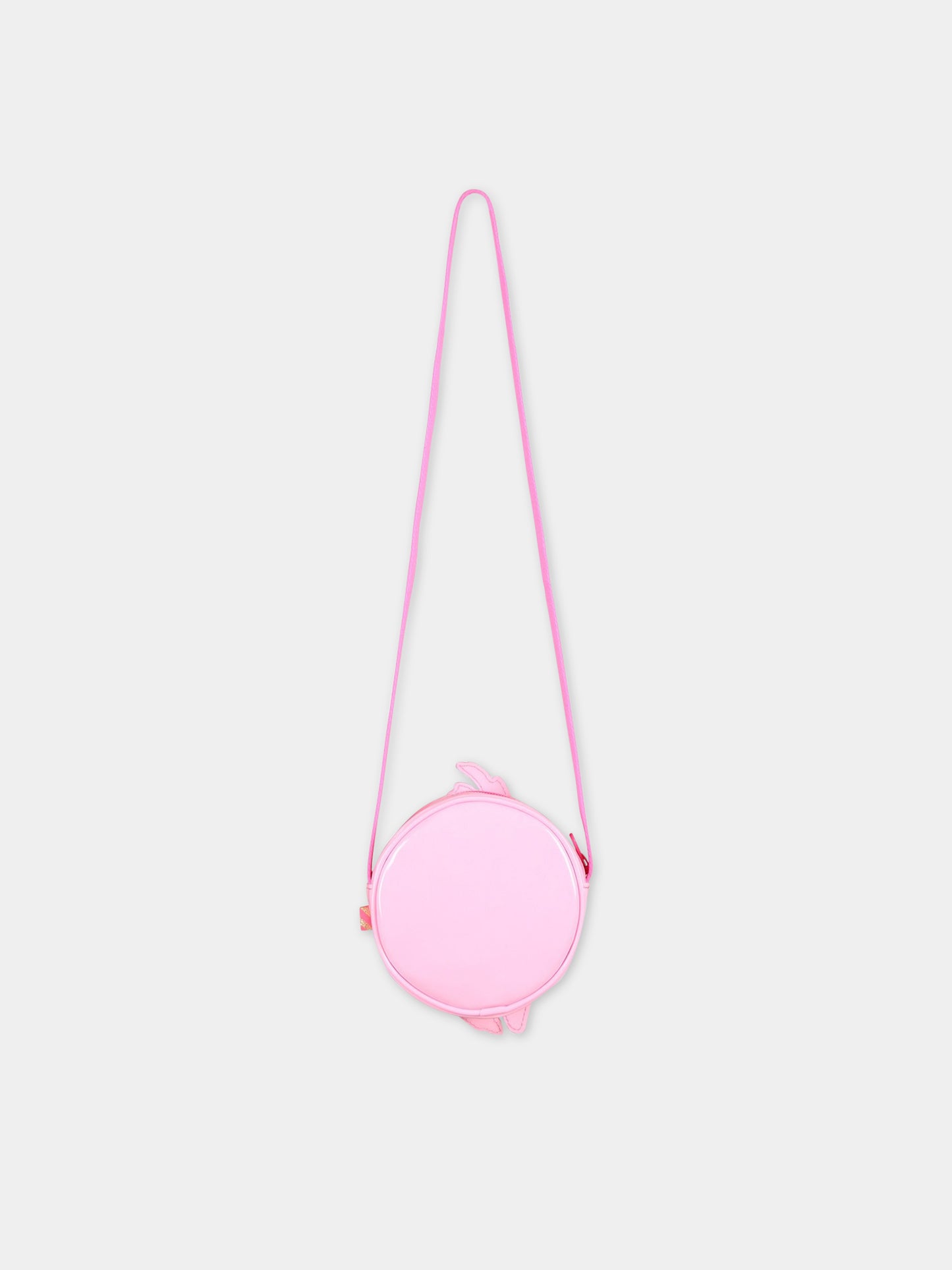 Borsa rosa per bambina con pappagalli e logo,Billieblush,U10532 462