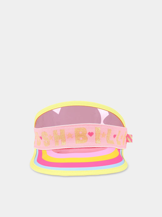 Visiera rosa per bambina con fascia logata,Billieblush,U11136 462