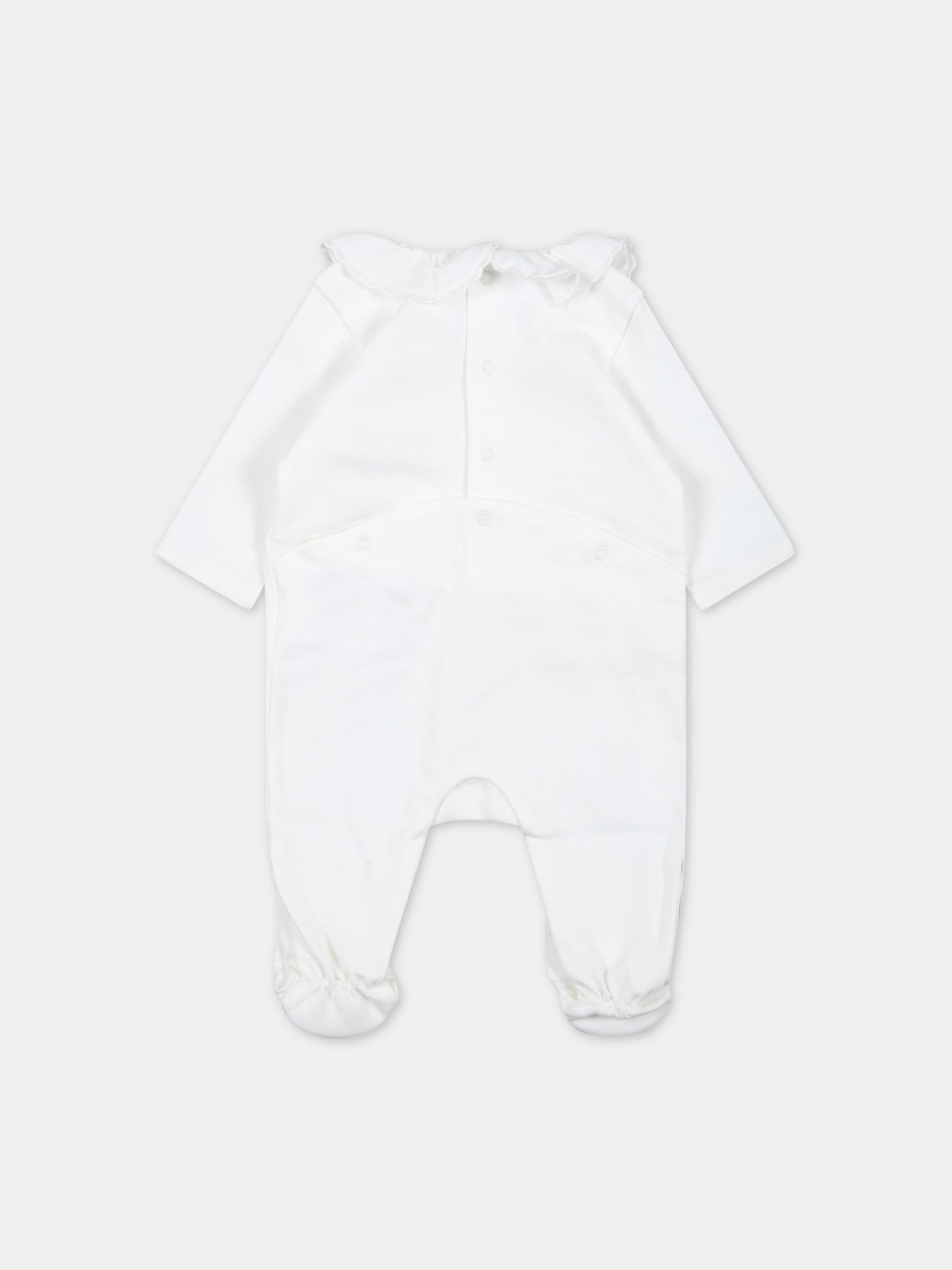 Set bianco per neonata con logo,Chloé Kids,C97302 117