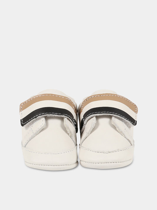 Sneakers bianco per neonato con logo,Boss,J99125 10P