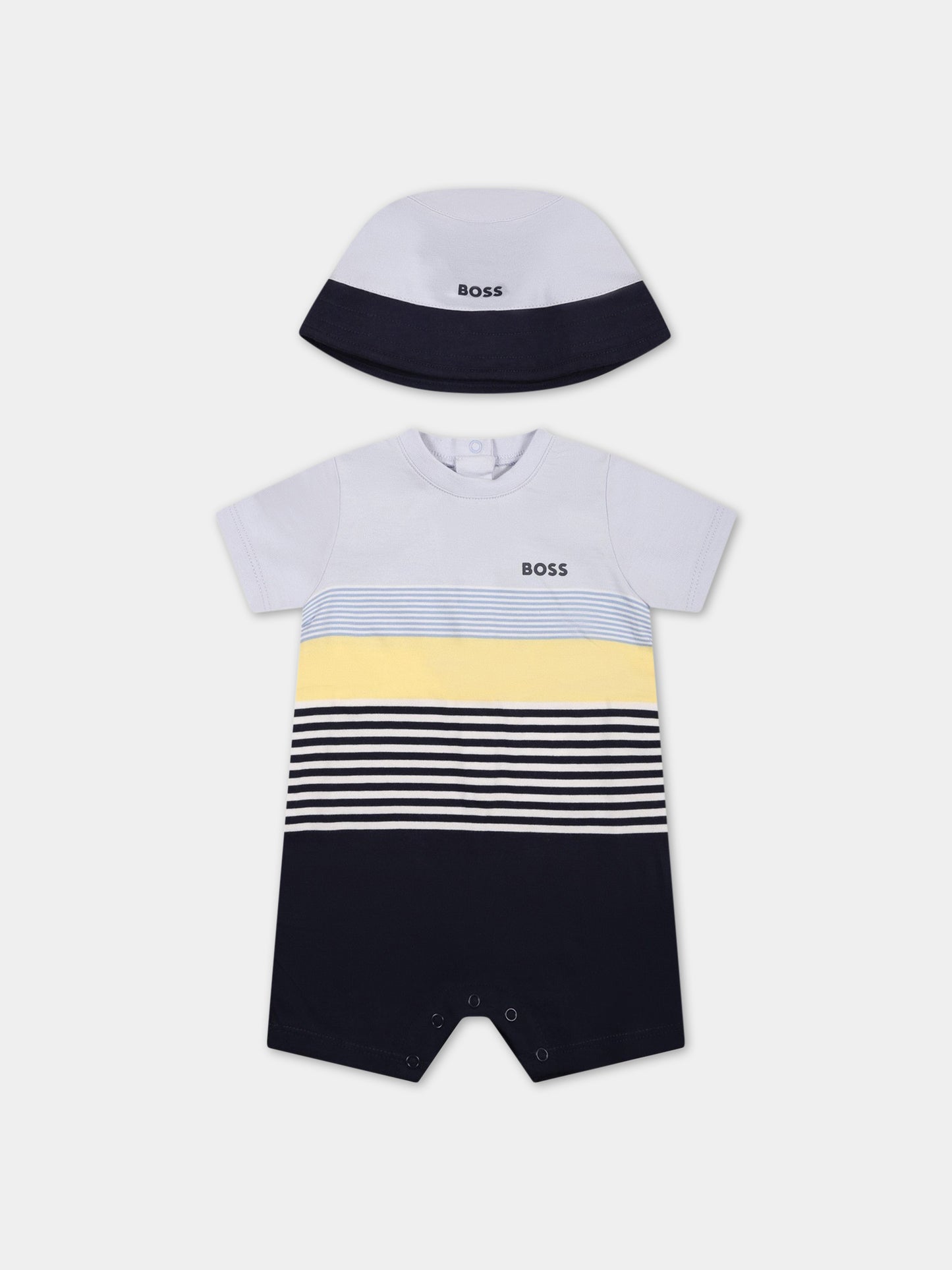 Set multicolor per neonato con logo,Boss,J98412 771