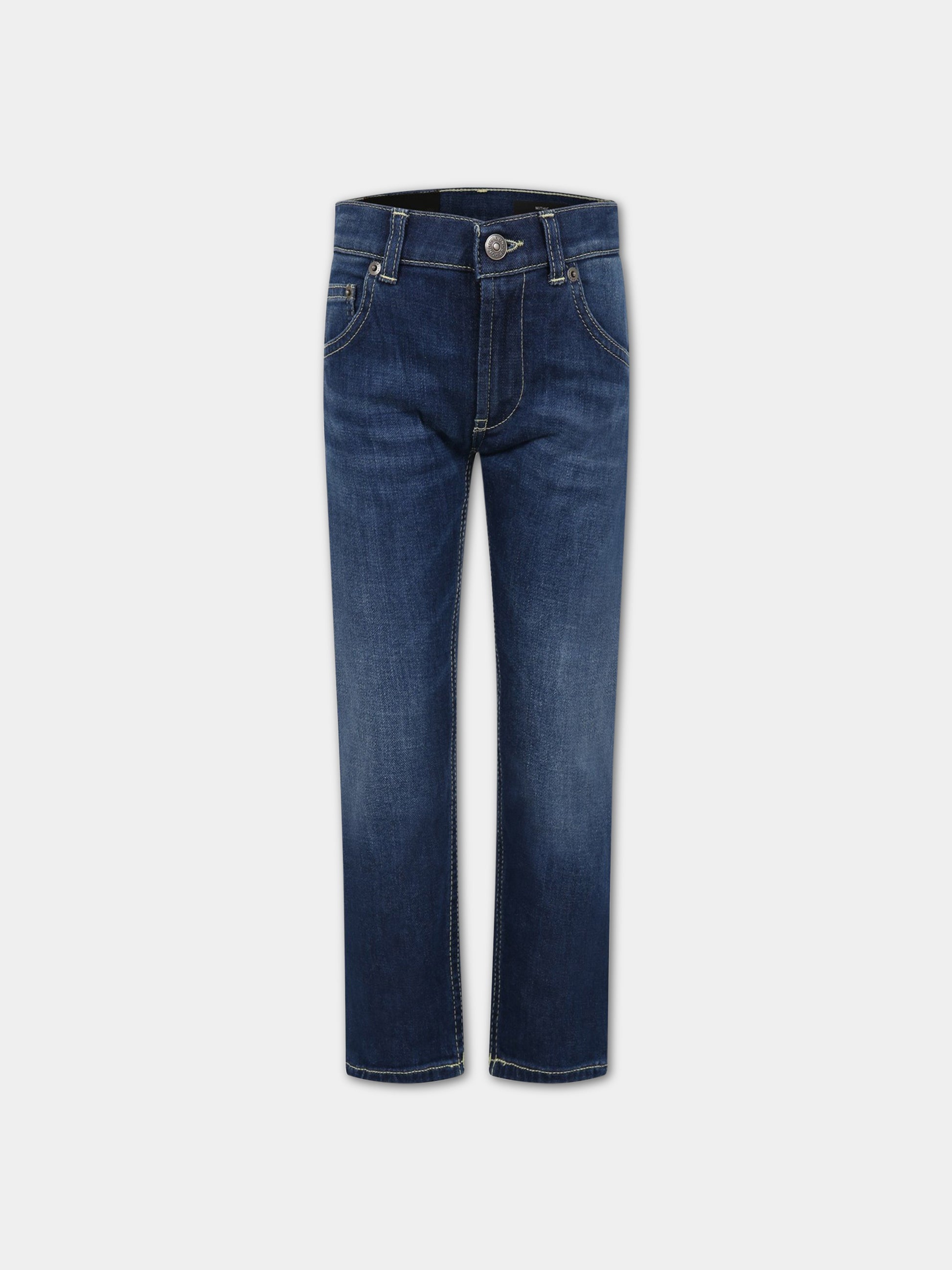 Jeans blu per bambino con logo,Dondup Kids,DMPA265C DS039 4011