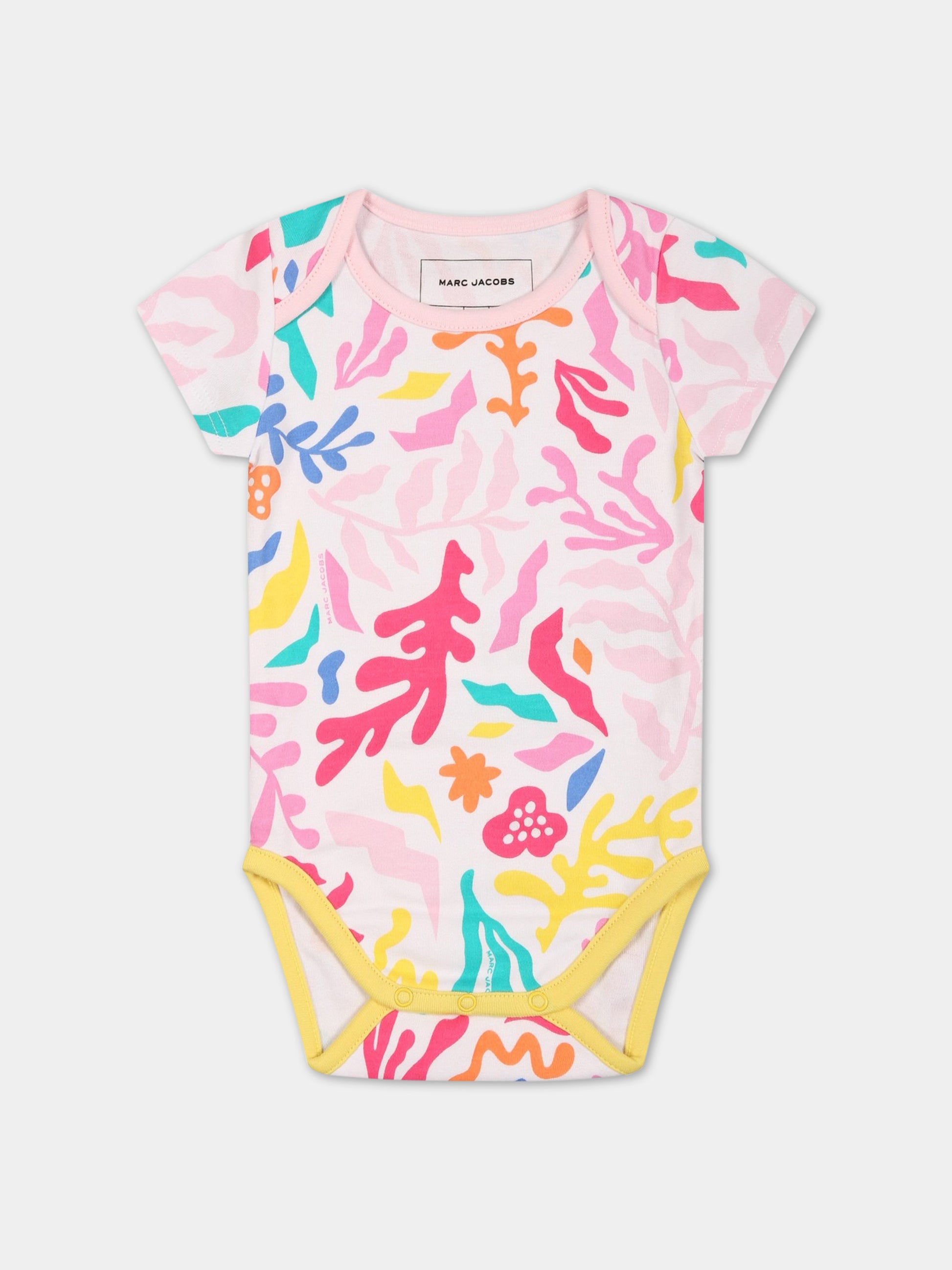 Set multicolor per neonata con stampa e logo,Little Marc Jacobs,W98158 44G