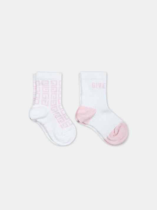 Set bianco per neonata con logo,Givenchy Kids,H90157 44Z