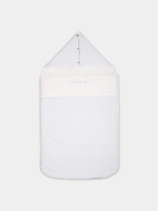 Sacco bianco per neonato con logo,Givenchy Kids,H90165 771