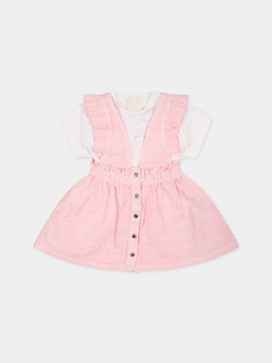 Completo multicolor per neonata con logo,Givenchy Kids,H08038 44Z