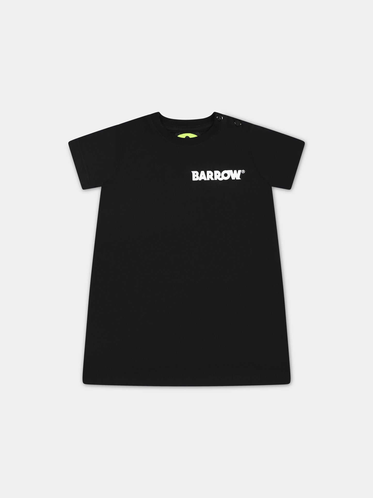 Vestito nero per neonata con logo e iconico smile,Barrow,033120 110