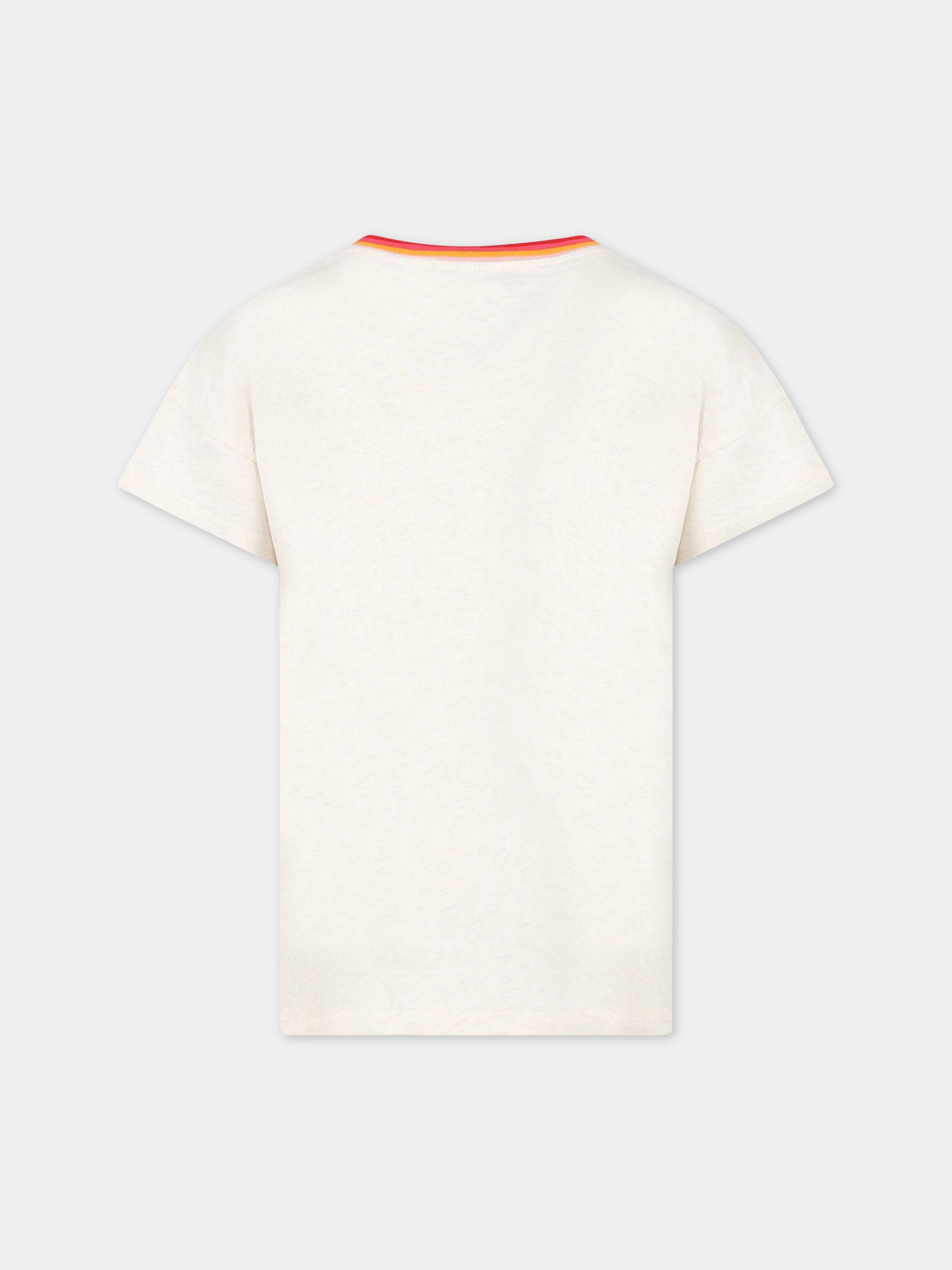 Vestito beige per bambina con logo,Kenzo Kids,K12307 C17