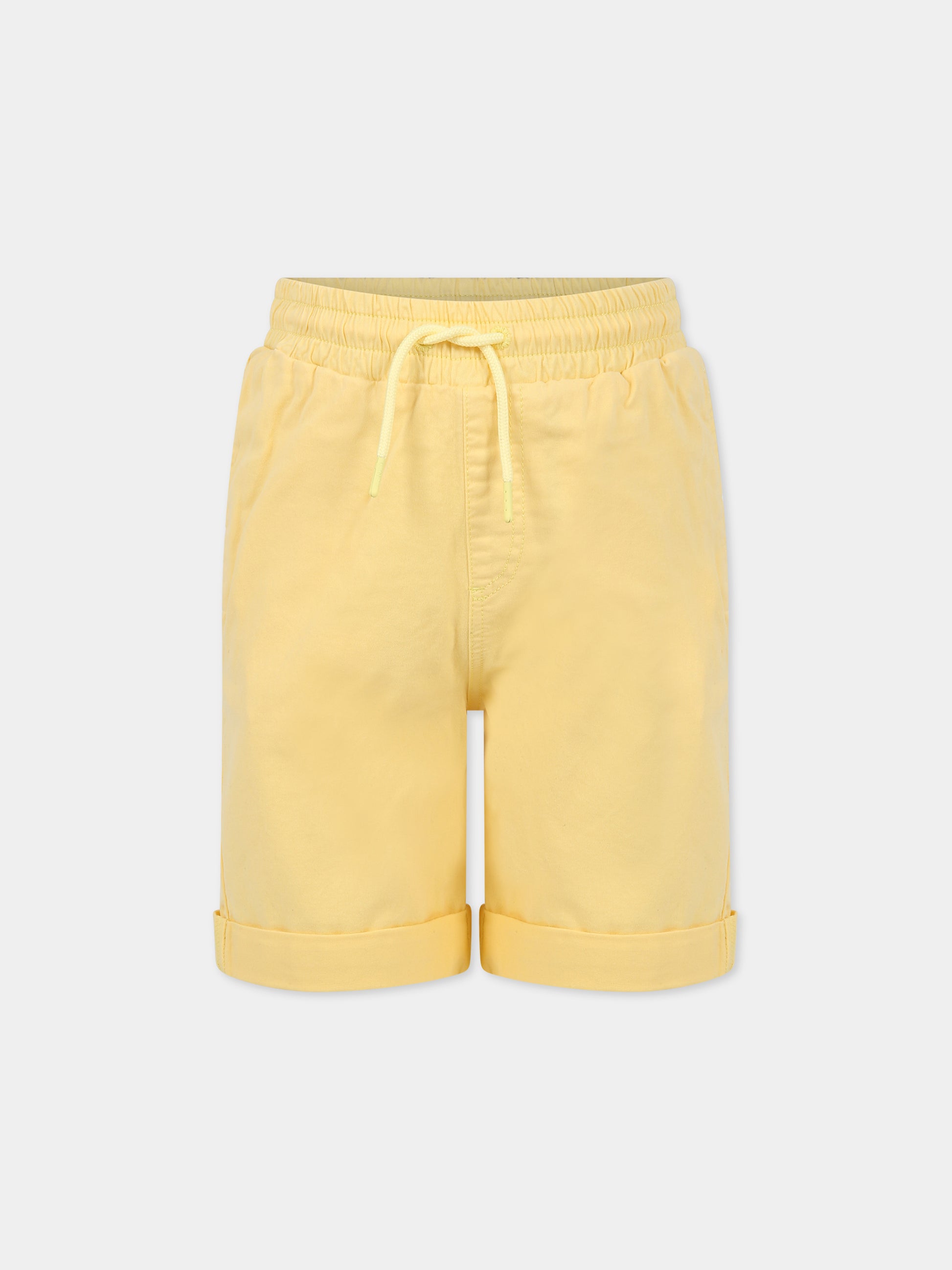 Shorts giallo per bambino con logo,Kenzo Kids,K24298 524