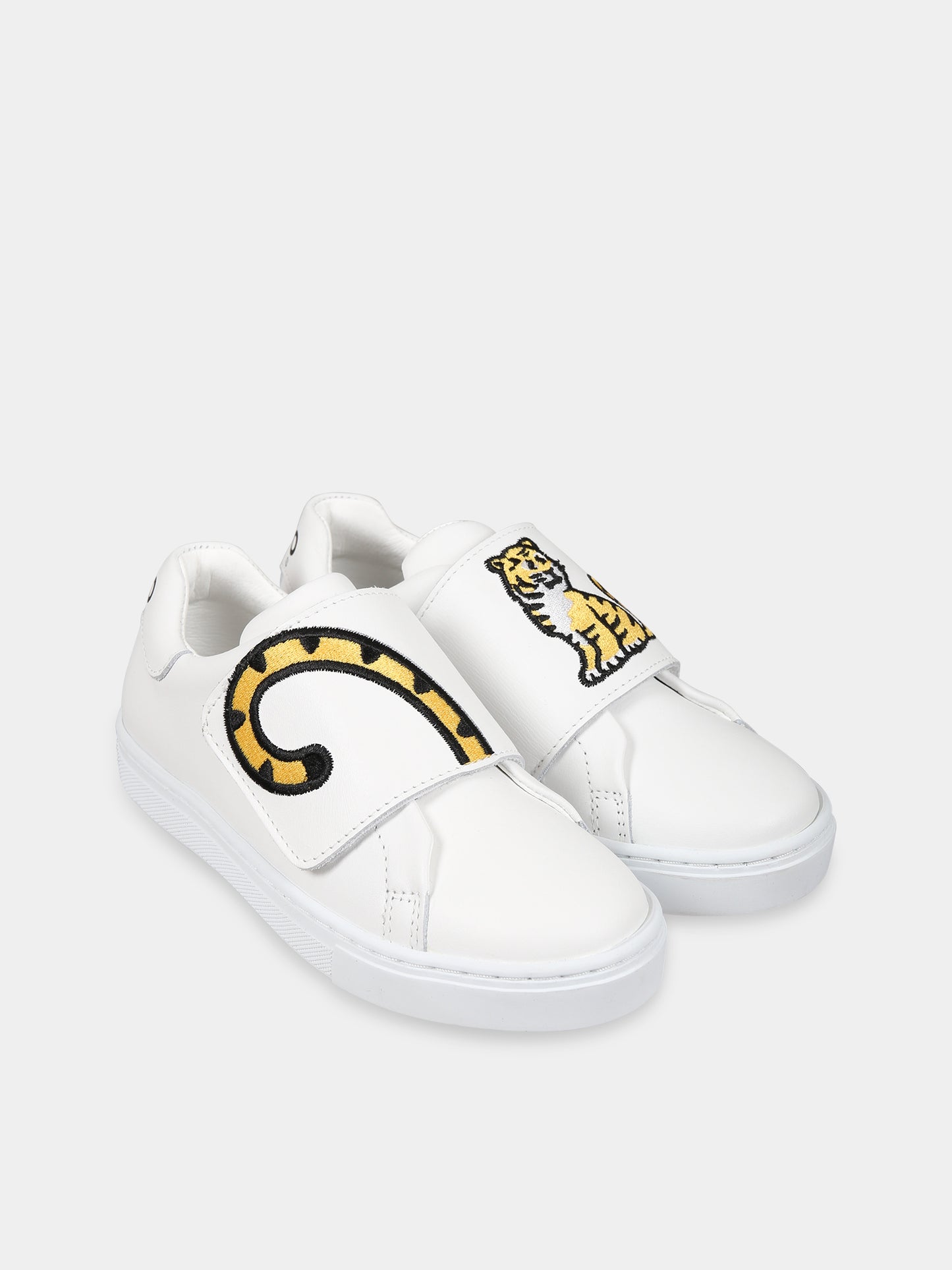 Sneakers bianco per bambino con Kotora e logo,Kenzo Kids,K59061 10P