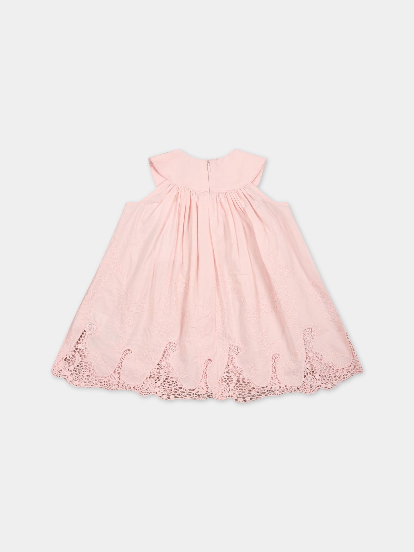 Vestito rosa per neonata con logo,Ermanno Scervino Junior,SBAB001C RI347 C001