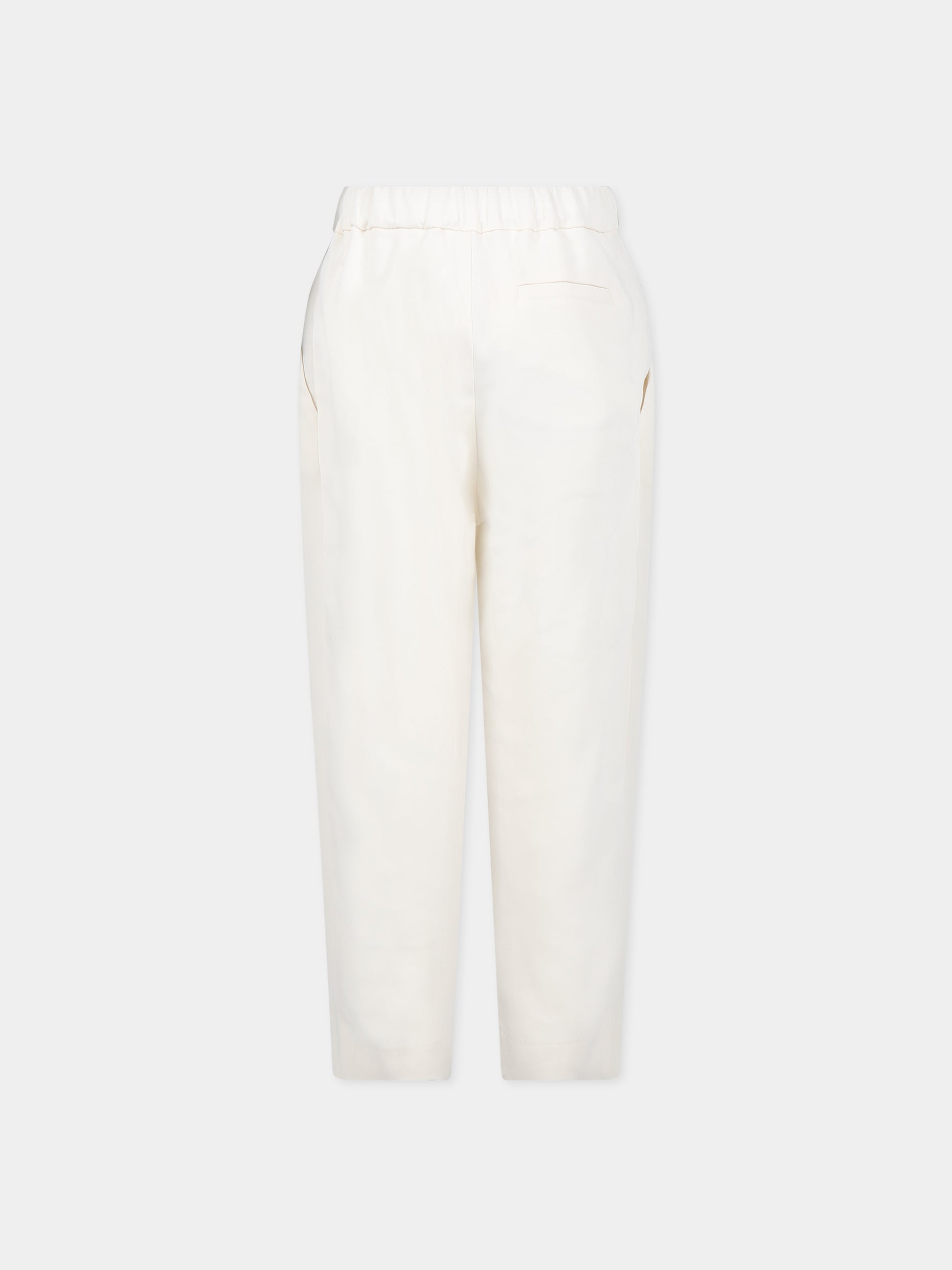 Pantaloni bianco per bambina,Douuod Kids,DS6R10 K0118 106